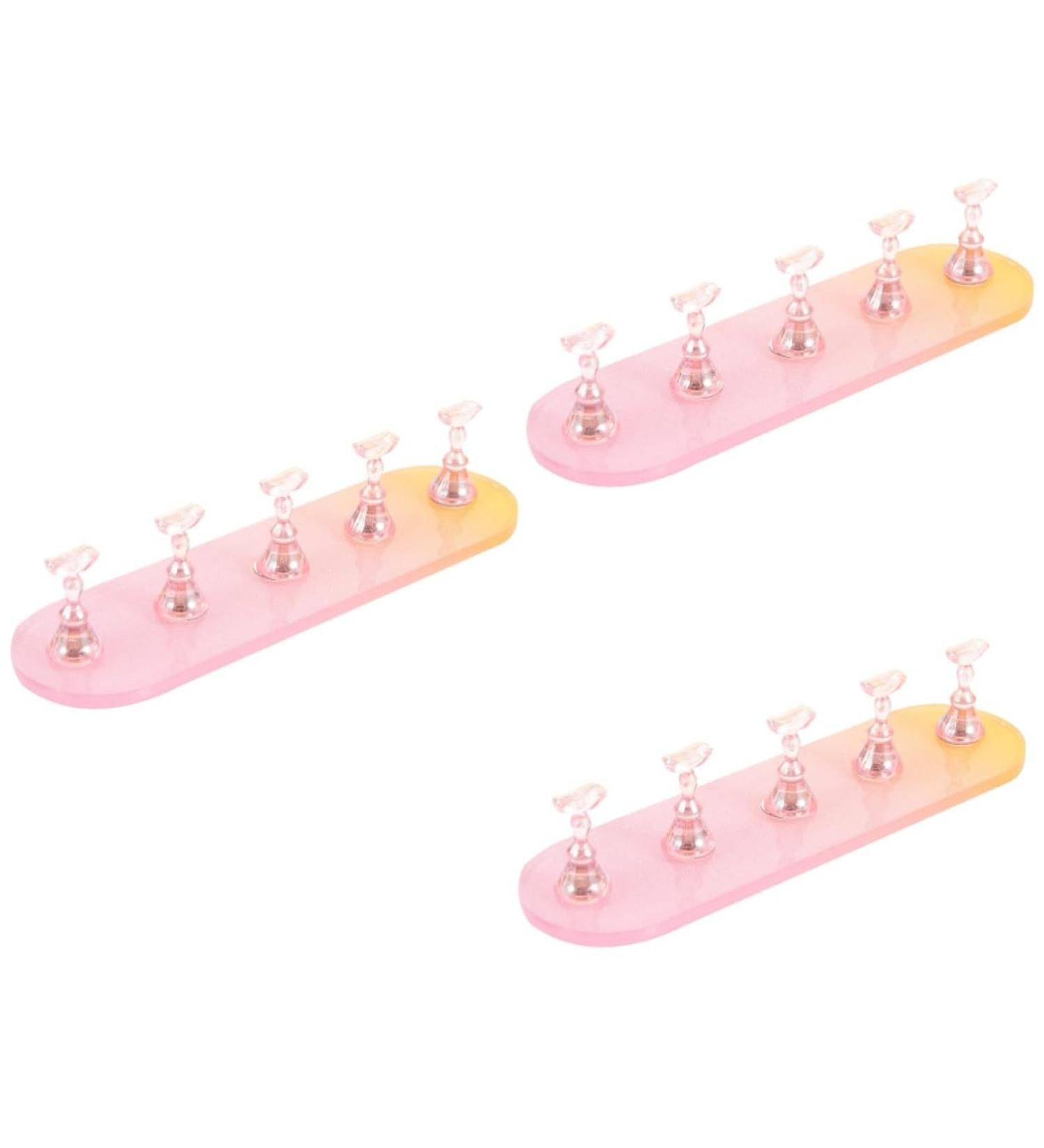 minkissy Creative Nail Stands 3 Sets Nail Practice Holder Beauty Nail Holders Acrylic Trays for Display Training Nail Racks Nail Holder Nail Decor Exercise Rack Plastic and Silver - Buy Online on GoSupps.com