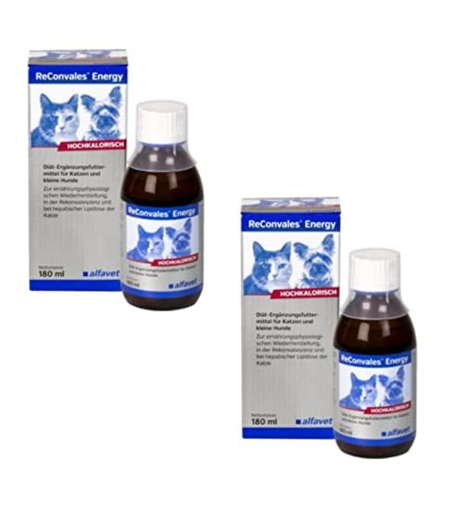 Alfavet Reconvales Energy Double Pack for Cats | High-Caloric Support for Convalescence & Underweight | 2 x 180ml - International Shipping Available - Buy Online on GoSupps.com