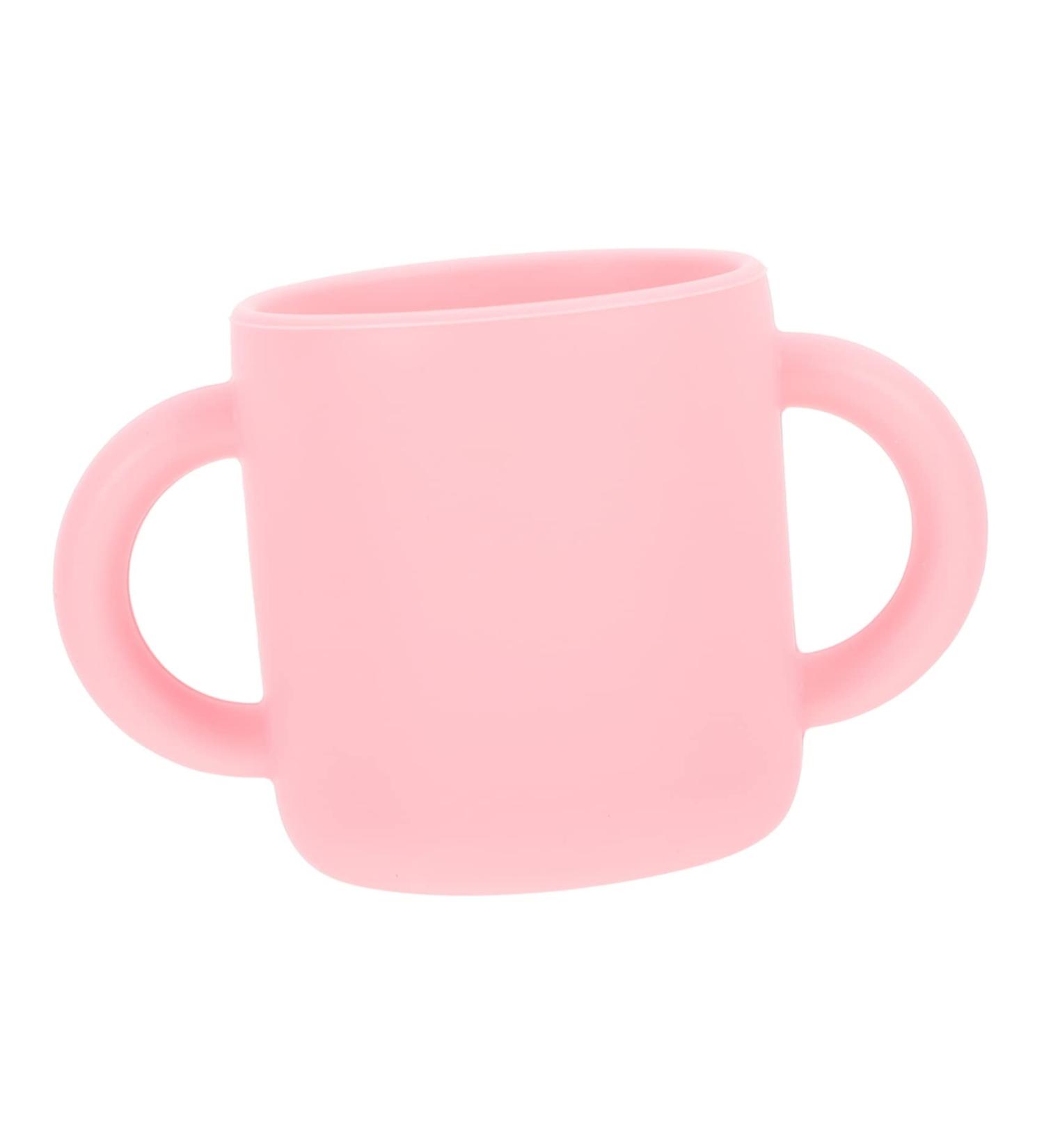 GAFOKI Baby Training Cup - Silicone Binaural Handle Bottle for Independent Drinking Skills Development - Pink - Buy Online on GoSupps.com