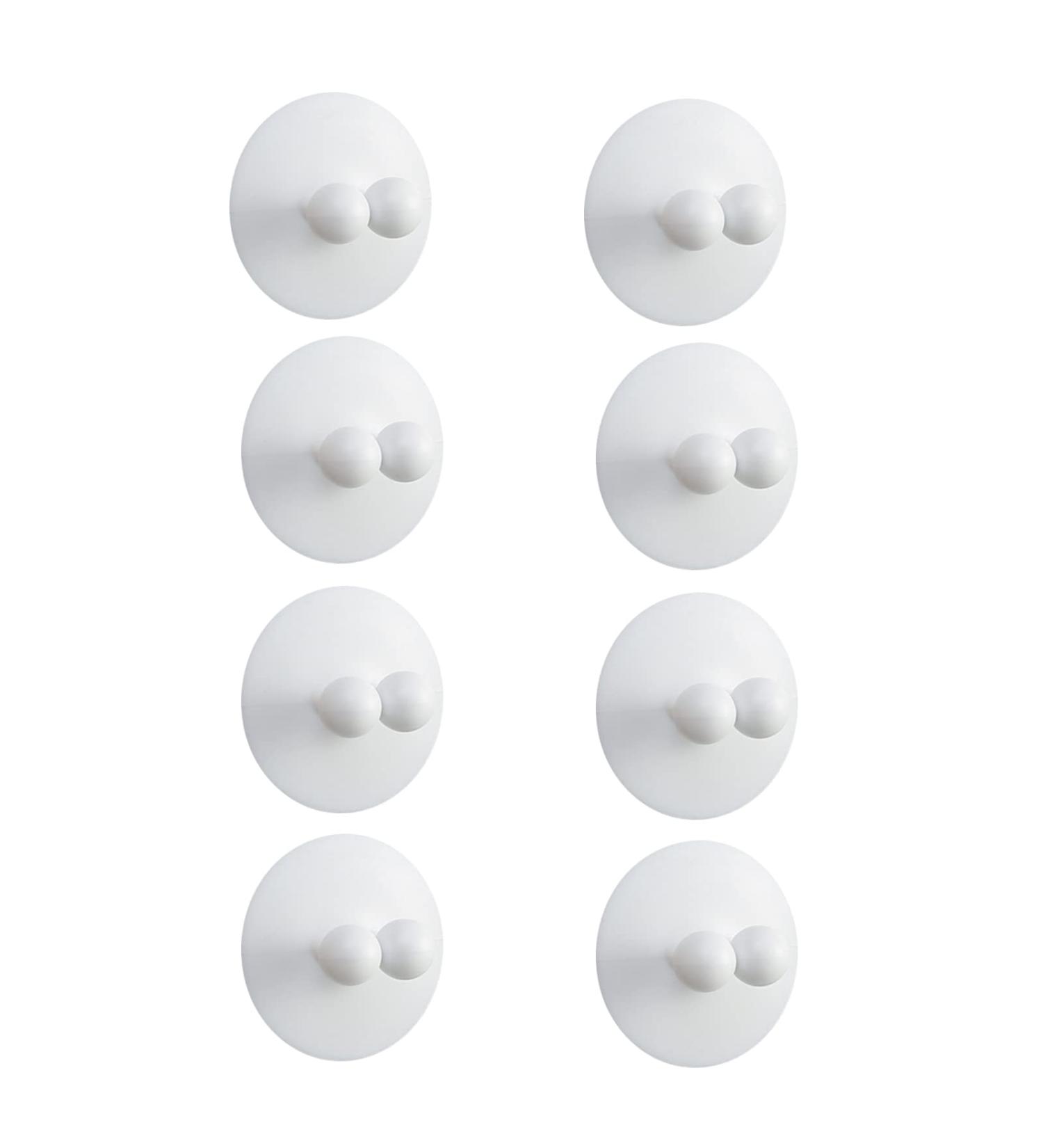 MSTECO 8-Piece Toothbrush Holder Set | Suction Cup Toothbrush & Razor Bracket | No-Punch Bathroom Organizer in White - Buy Online on GoSupps.com