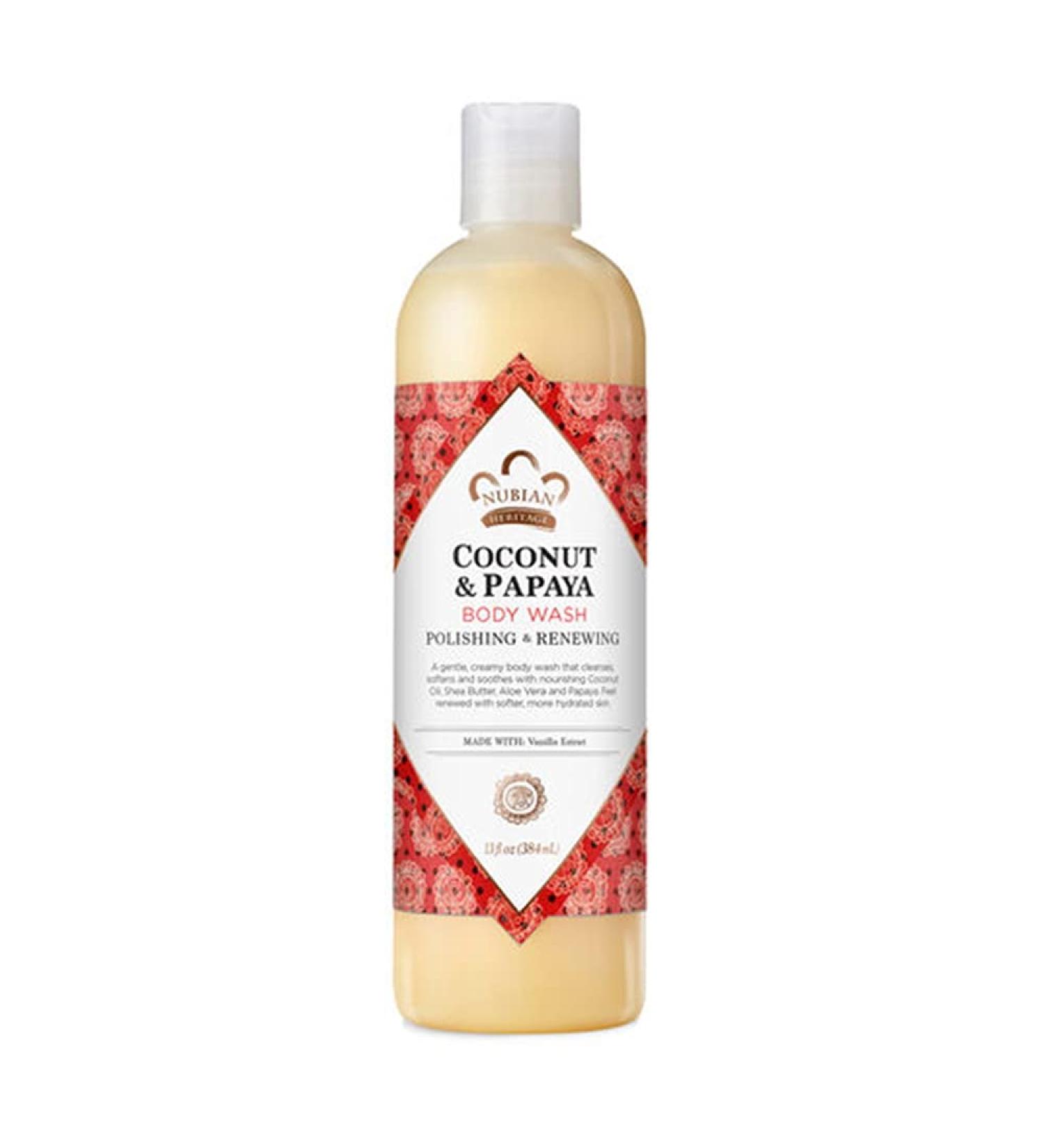Nubian Heritage Body Wash Coconut & Papaya 13 fl oz (384 ml)