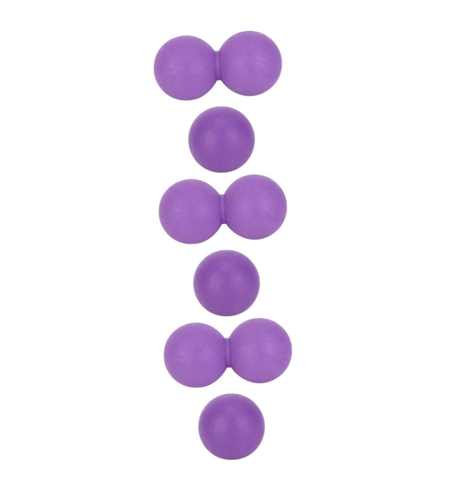Gleavi 6 STK Yoga Ball Set - Self-Massage Peanut Roll & Fascia Ball for Fitness - Violet Lacrosse Massage Balls (12.1x6.1CM) - International Shipping Available - Buy Online on GoSupps.com