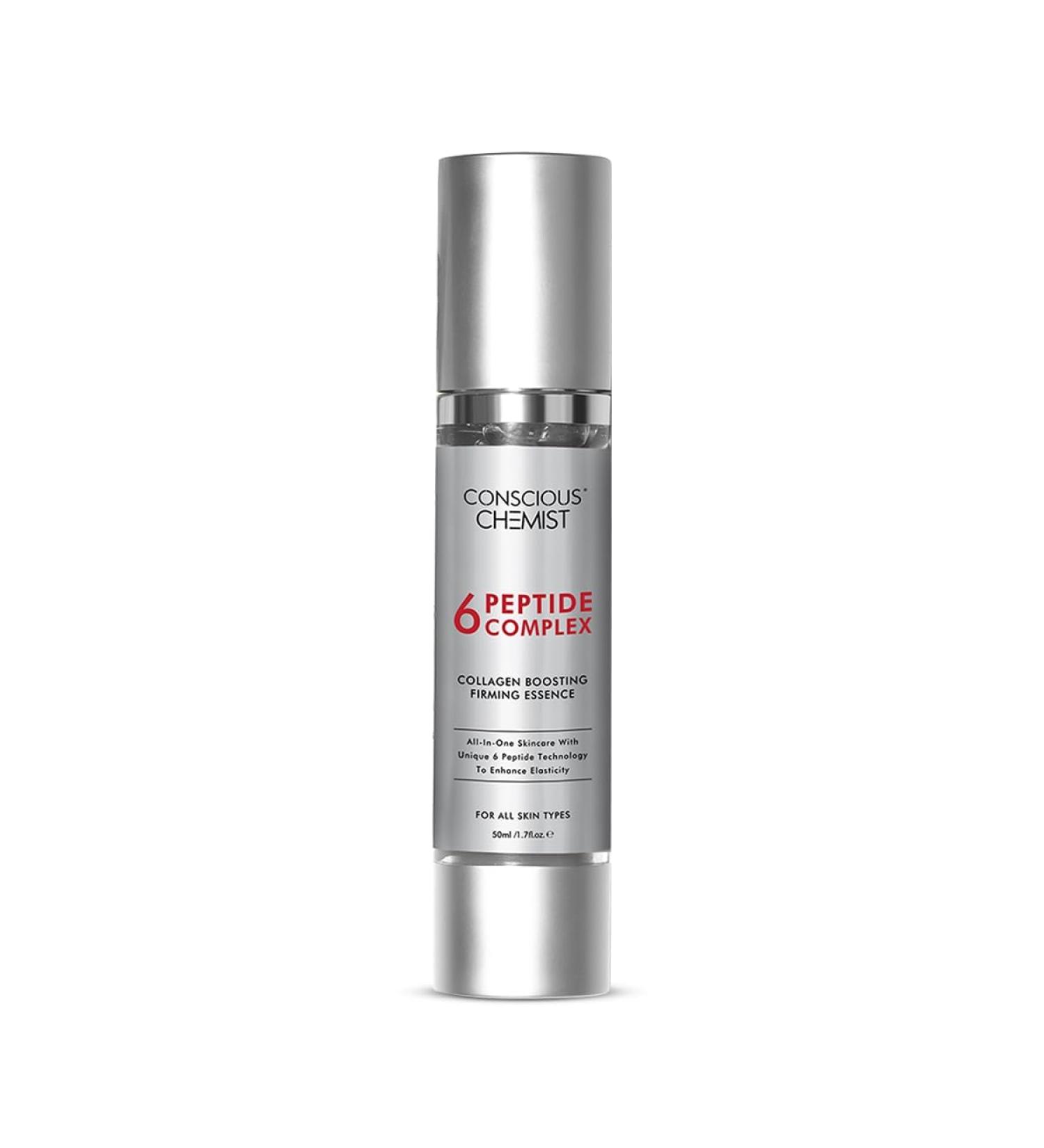 Conscious Chemist 6 Peptide Face Serum | Collagen Boosting Firming Essence with Niacinamide & Hyaluronic Acid | Anti-Aging Serum for Men & Women - Buy Online on GoSupps.com