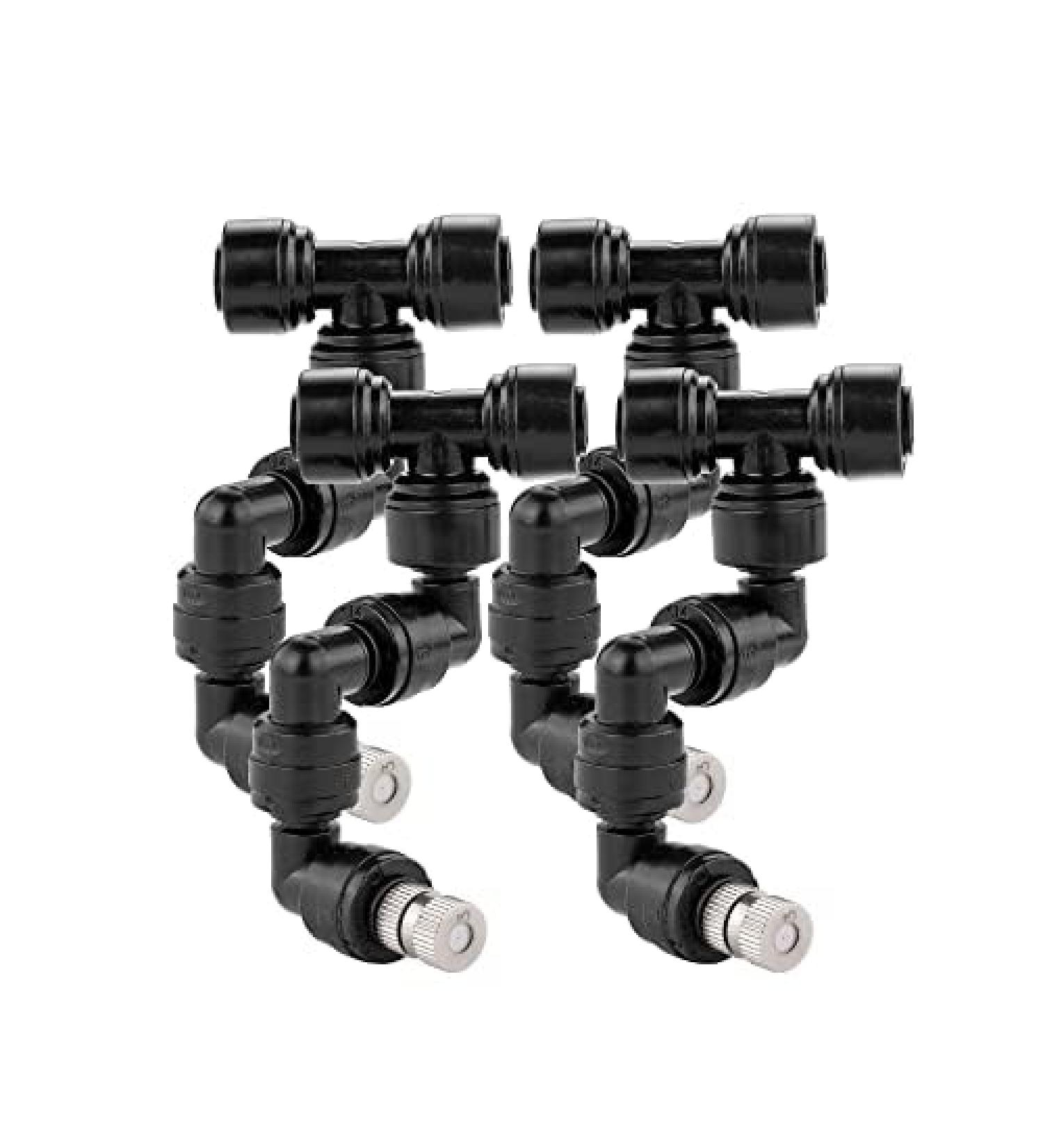 Acungji 4-Piece Adjustable Reptile Fogger Nozzle | 360 Cooling Sprinkler for Rainforest Tanks | Ideal for Pet Reptiles - Buy Online on GoSupps.com