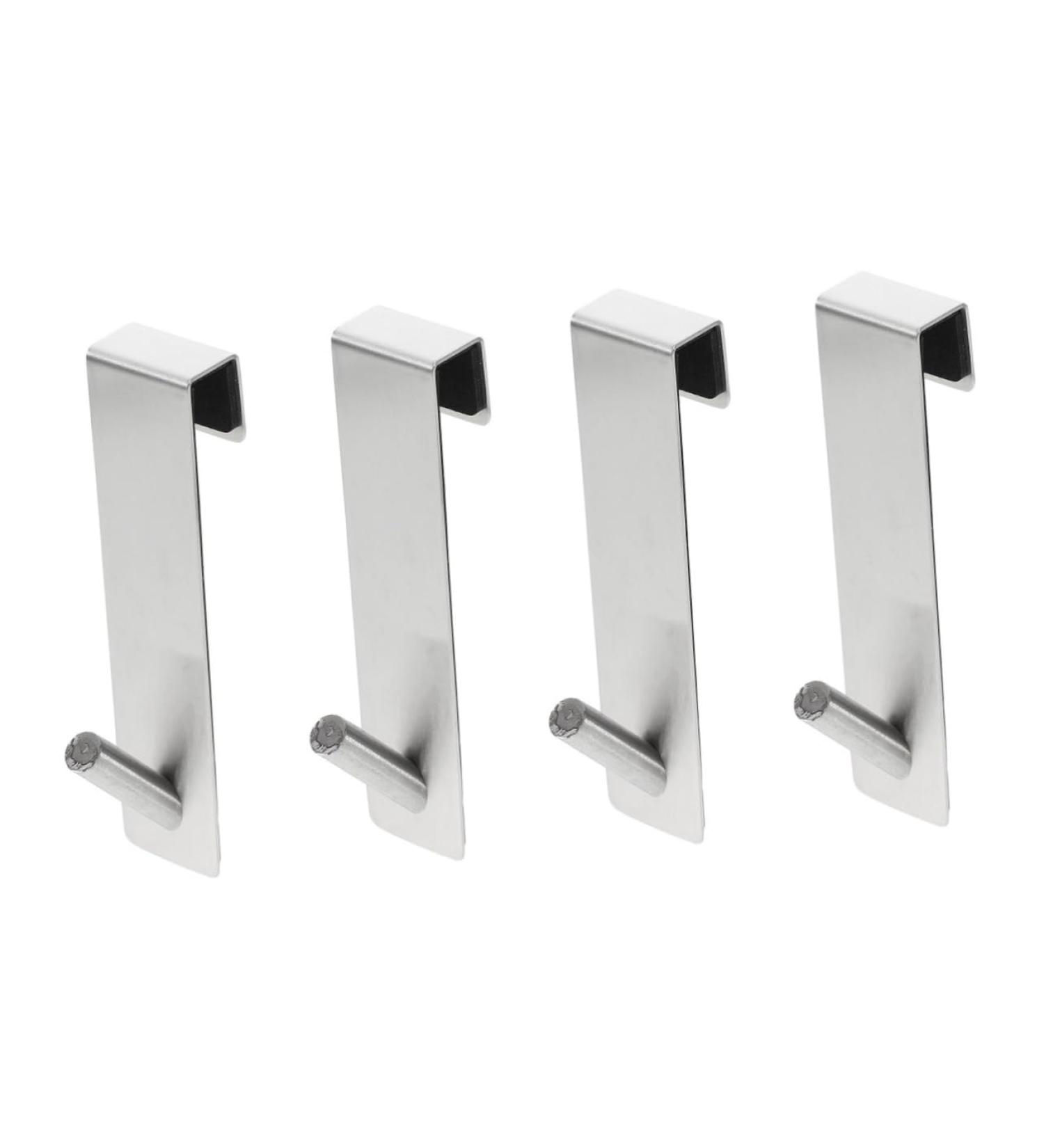 DOITOOL 4 Pcs Bathroom Door Hook Towel Hooks Hat Hooks Over The Door Towel Hook Bathroom Hanger Scarf Letter 17.8X4CMx2pcs Silverx2pcs - Buy Online on GoSupps.com