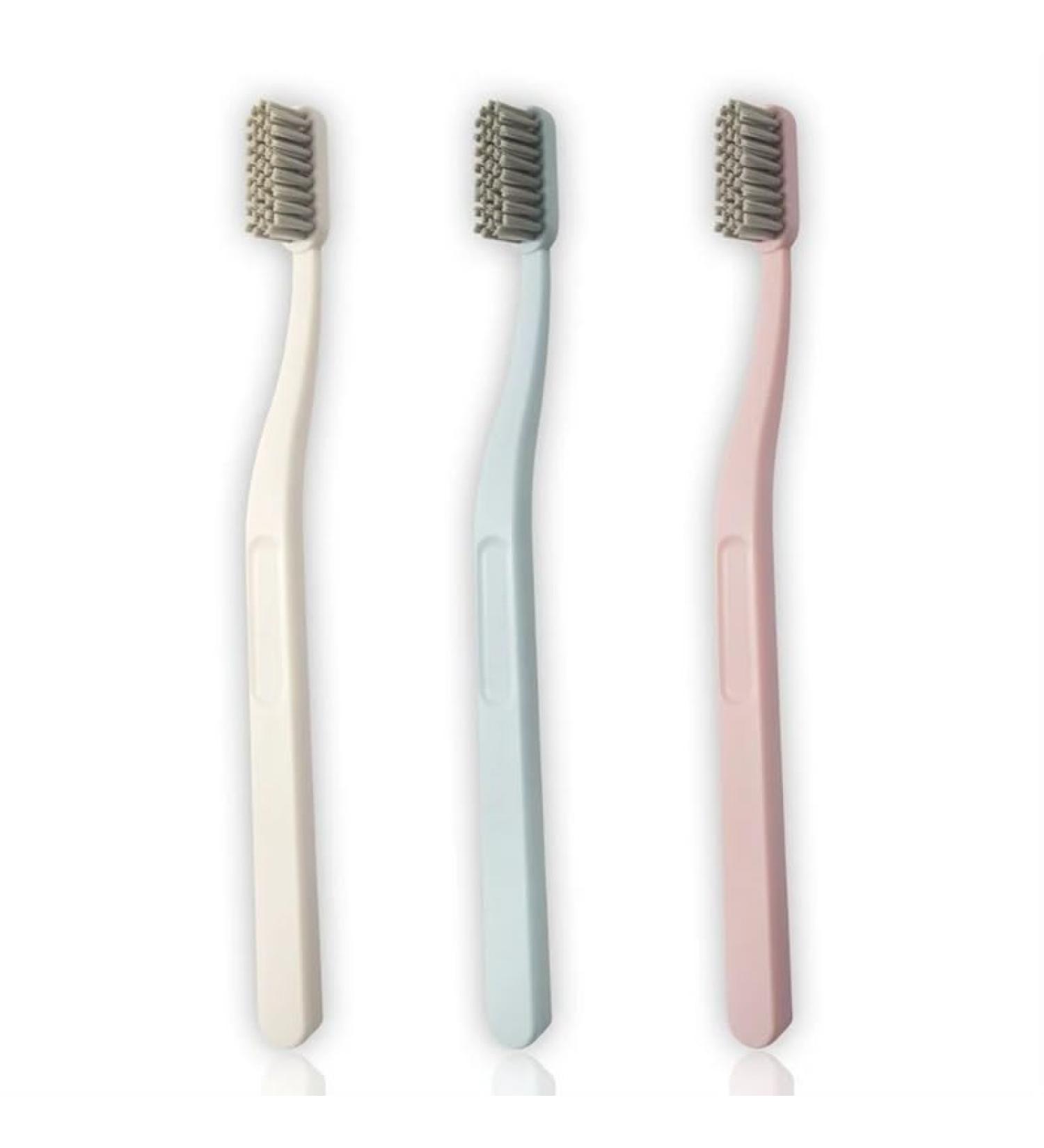 Pack of 3 Matt Texture Adult Toothbrushes - Nylon Bristles & Large Brush Head Hard Bristles - Ideal for Effective Oral Care - Buy Online on GoSupps.com