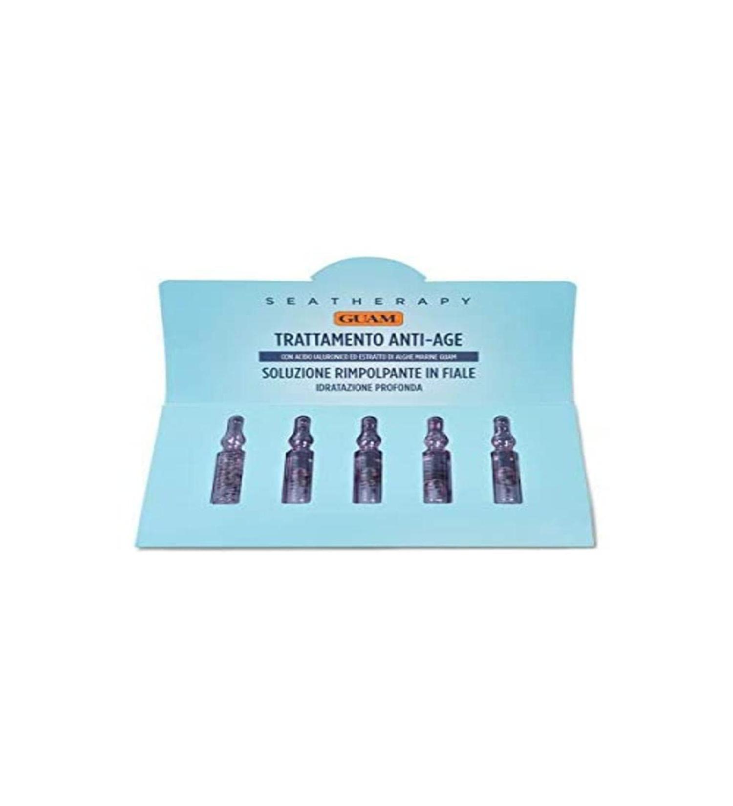 SeaTherapy Anti-Aging Face Ampoules - Anti-Aging Shock Treatment - Face Care - Plumping Solution - Deep Hydration - Based on GUAM Algae, Hyaluronic Acid - GUAM