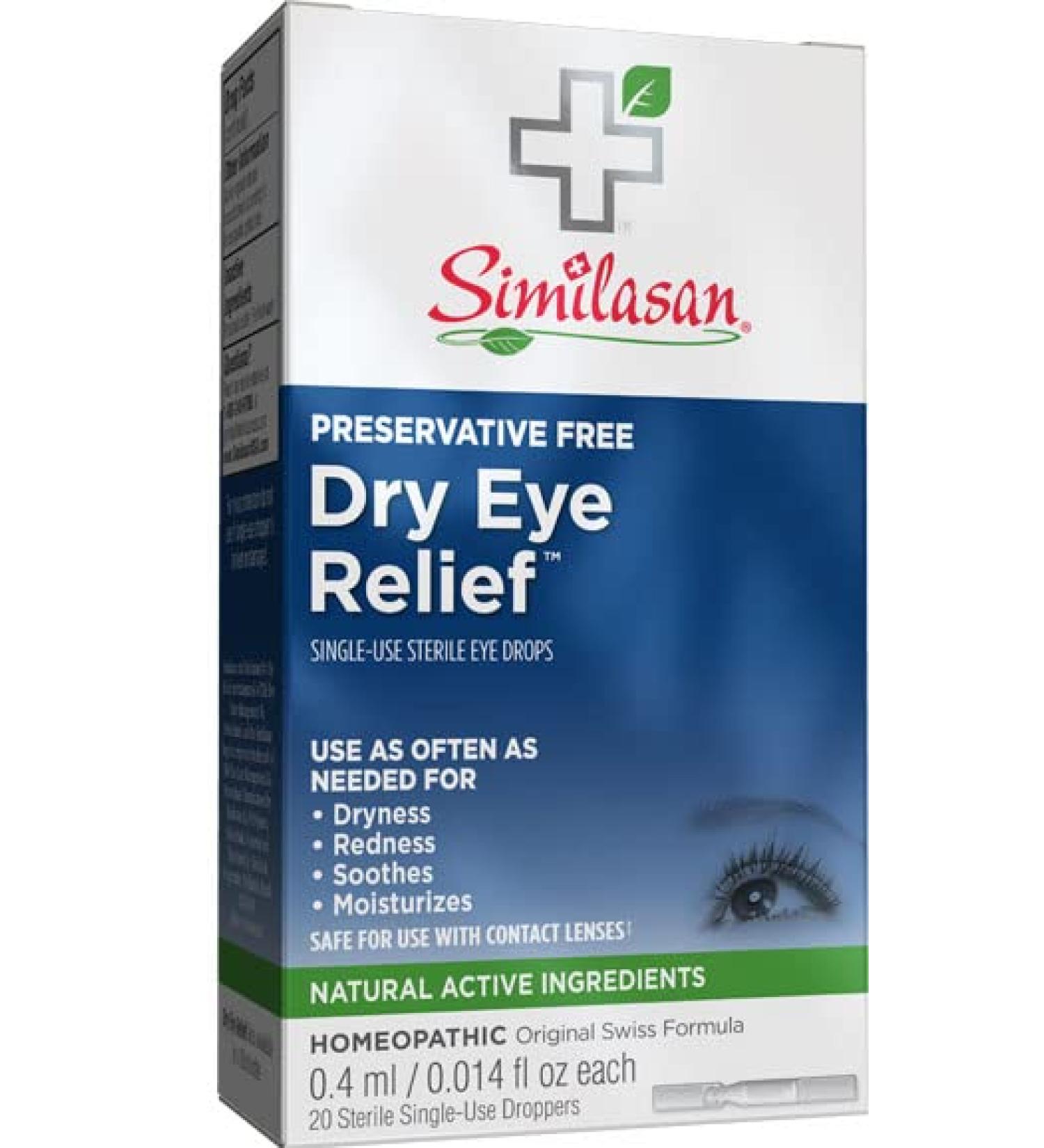 Similasan Dry Eye Relief Drops - 20 Single-Use, Preservative-Free for Temporary Relief - Buy Online on GoSupps.com