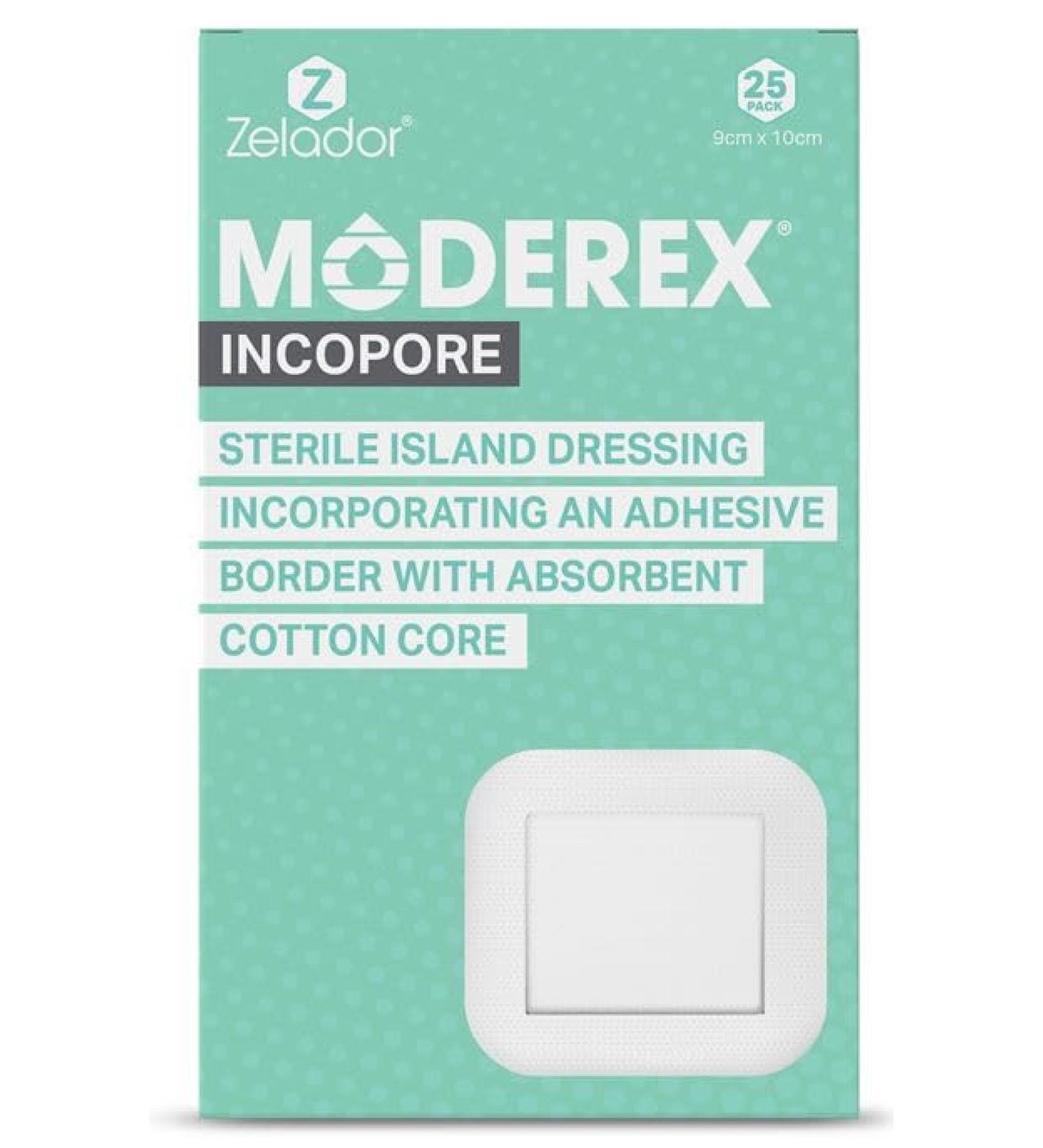 Moderex Sterile Adhesive Island Dressing 9x10cm x 25 - Absorbent Cotton Pad - Buy Online on GoSupps.com