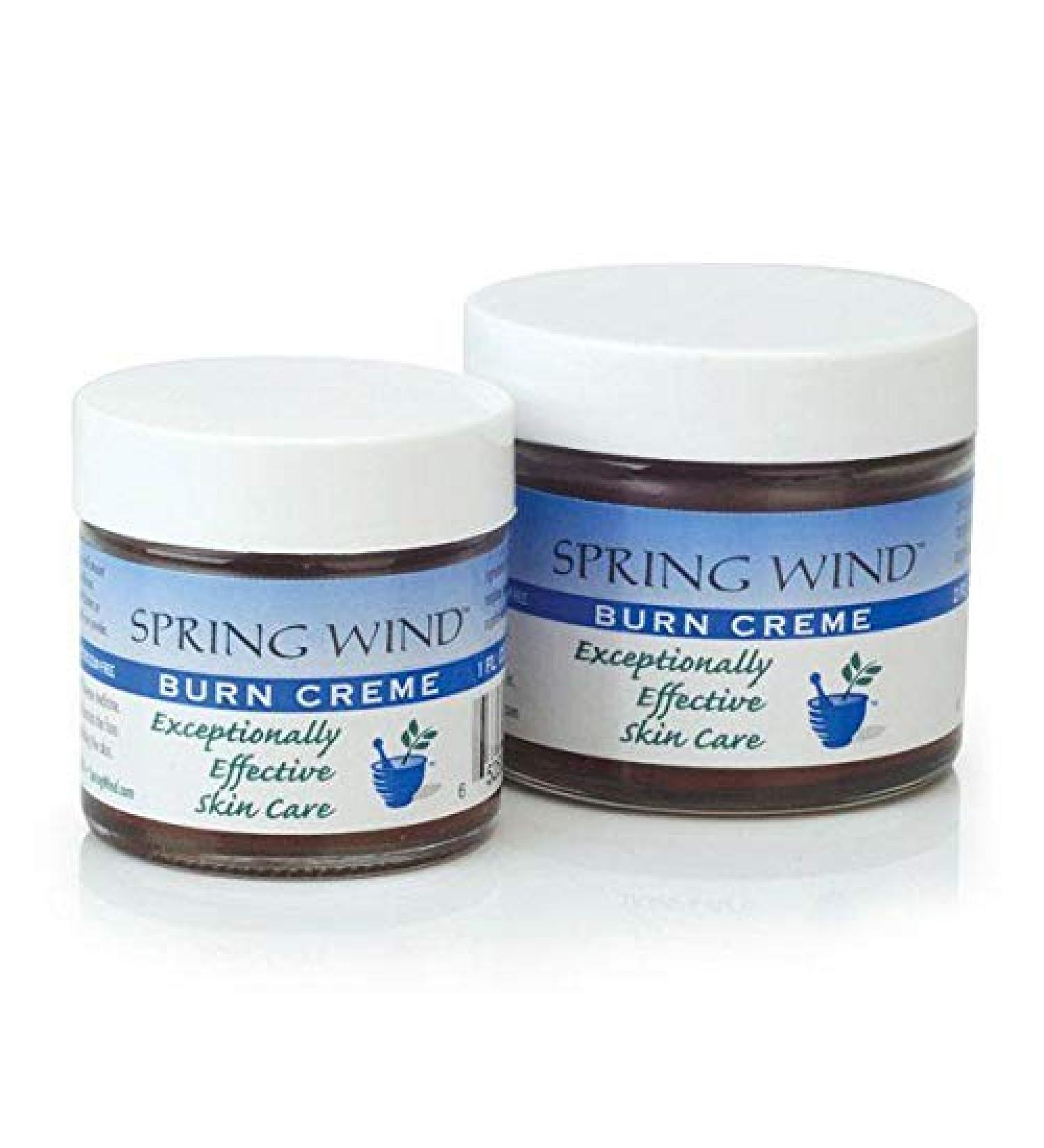 Spring Wind Burn Cream - Soothes Minor Burns Sunburns Hemorrhoid Itching & Pain Radiation-Irritated Skin Insect Bites and Hot Rashes (1oz) 1 Ounce