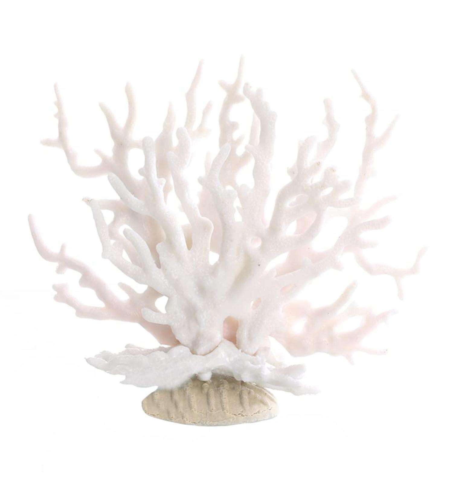 Hapihom Artificial aquarium plants silicone ornament artificial coral sea tree aquarium landscaping decoration for aquariums white