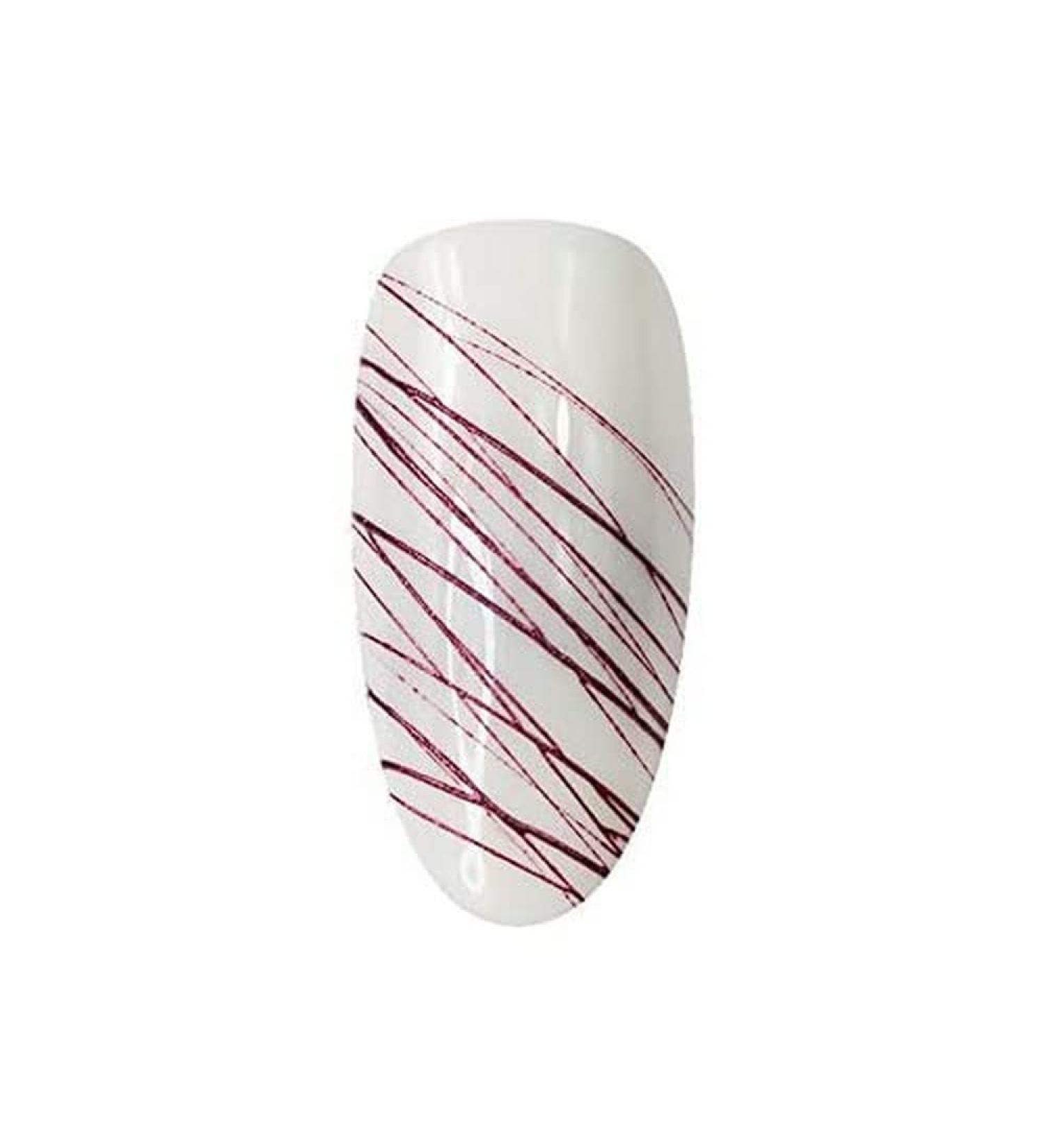 Metallic Pink Spider Gel Mistero Milano Nail Art Gel Perfect Straight Straight Line and Geometric Shapes 6ml Metallic Cherry 6 G (1 Series Pack)