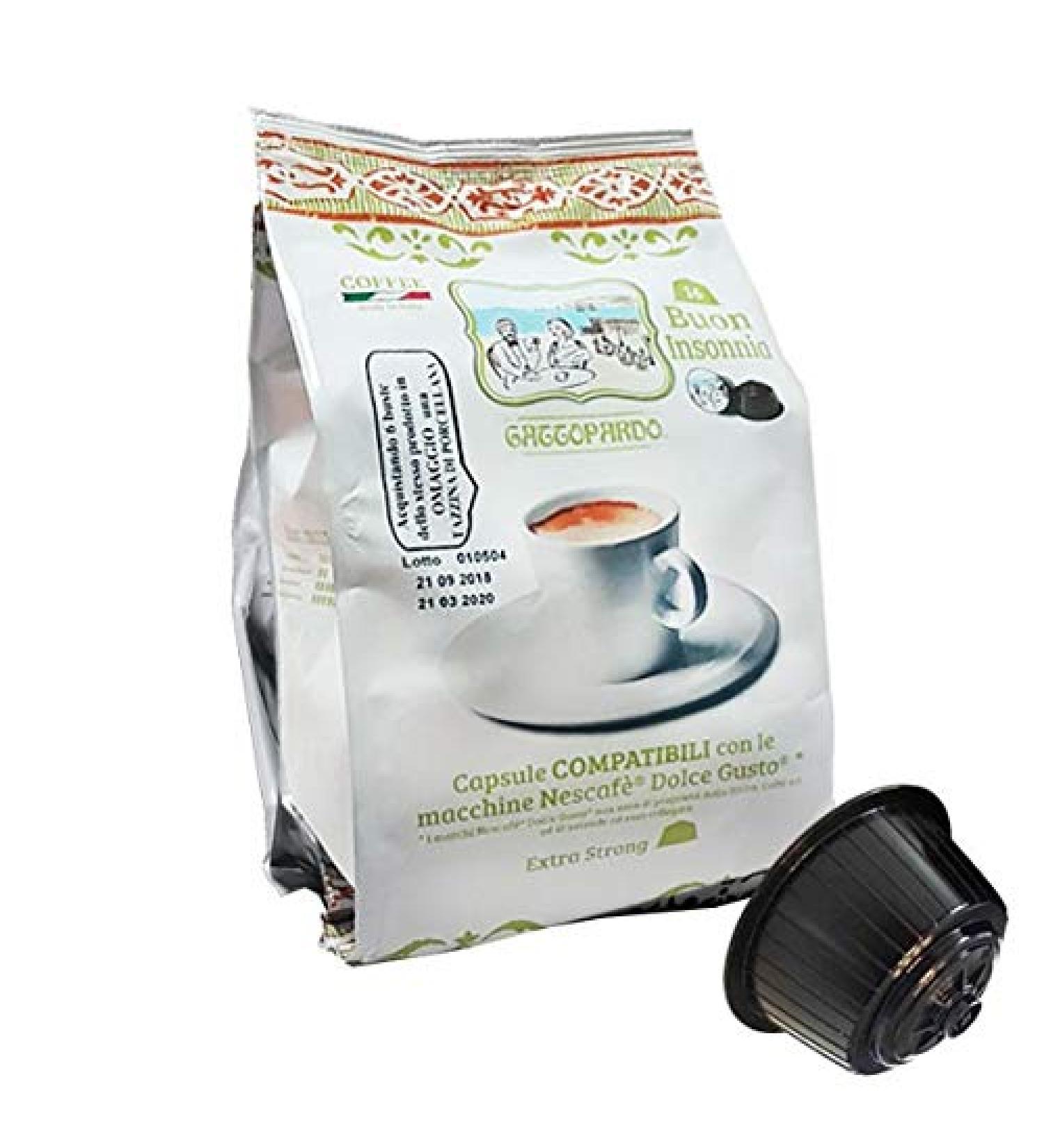 128 Capsules Cafè - Insonnia - Comp. Dolce Gusto - Gattopardo