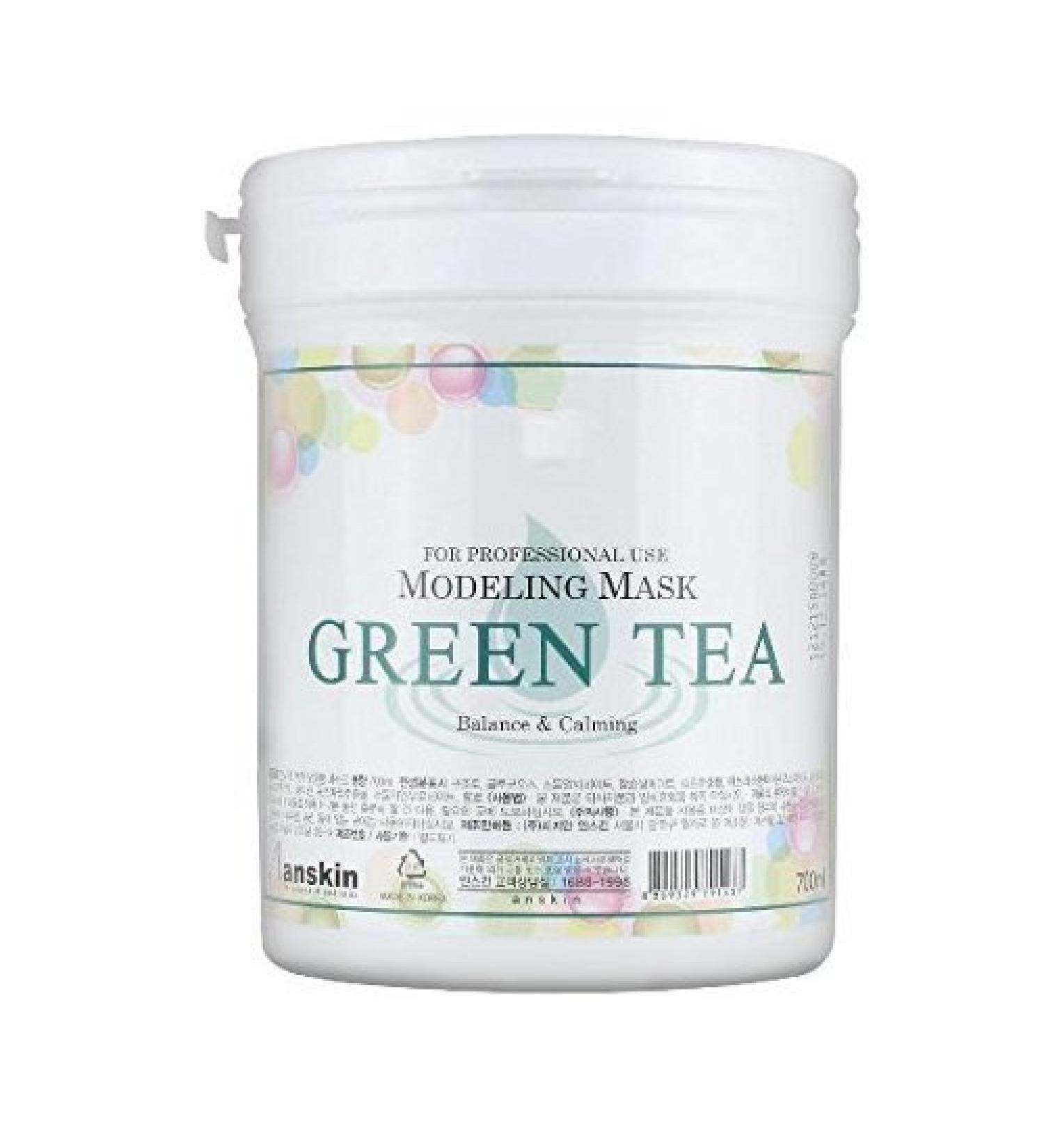 700ml Modeling Mask Powder Pack Green Tea for Soothing and Anti Oxidation by anskin