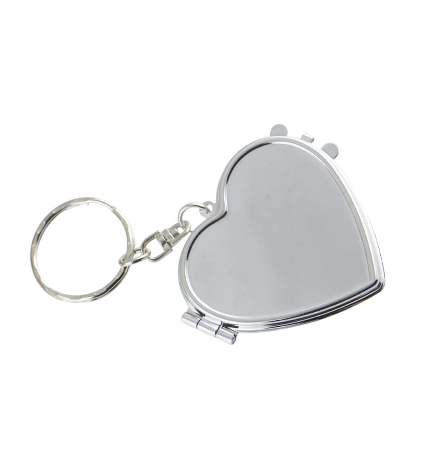 WRITWAA Metal Key Ring Metal Keychain Key Ring Pendant Buckle Key Chain Folding Metal Travel Vintage Vanity Mirror Double Side Compact Mirror - Buy Online on GoSupps.com