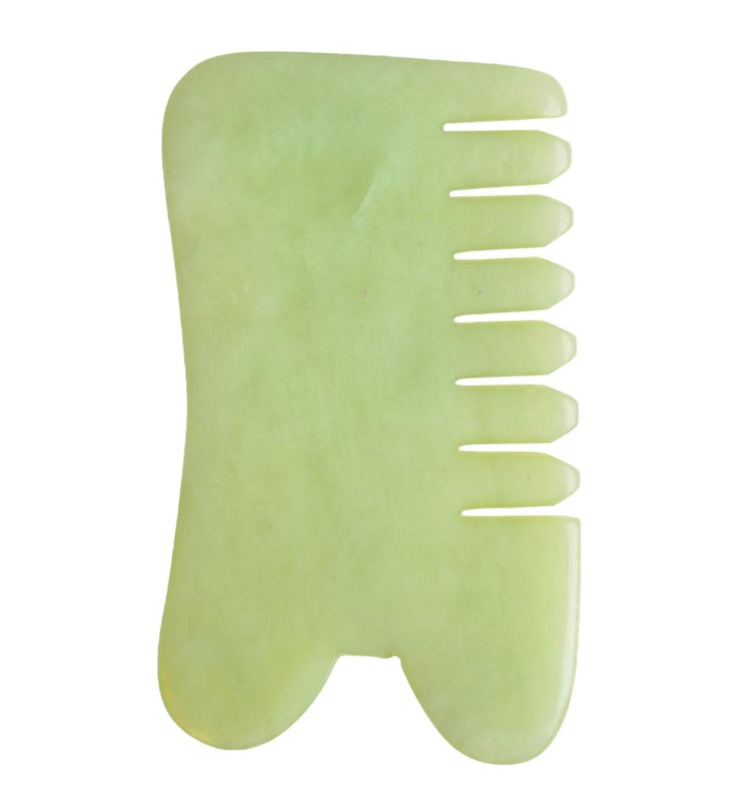 Jade Stone Gua Sha Comb - Facial Tool & Scalp Massage for Spa | Acupuncture Beauty Salon Essential - Buy Online on GoSupps.com