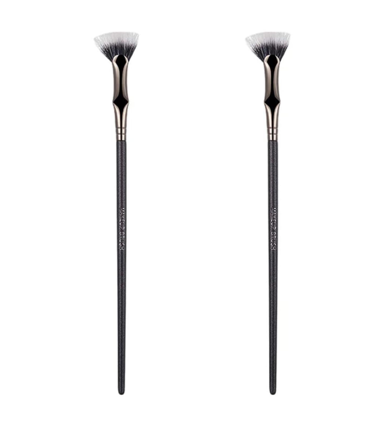 2Pcs Angled Mascara Fan Brush Set for Lashes - Eyelash Makeup Brushes for Perfect Application - Buy Online on GoSupps.com