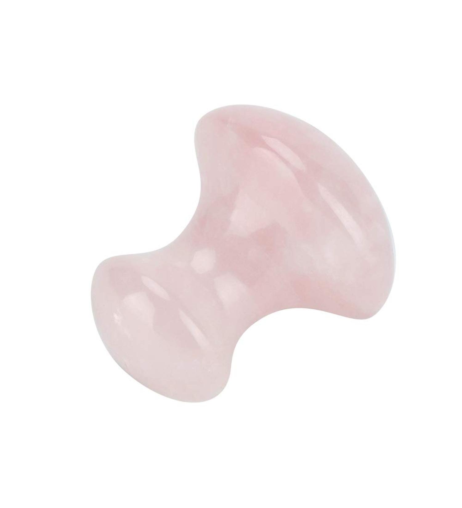 Zerodis Natural Rose Quartz Mushroom Massage Stone - Face & Body Scratch Massager for Relaxation - Buy Online on GoSupps.com