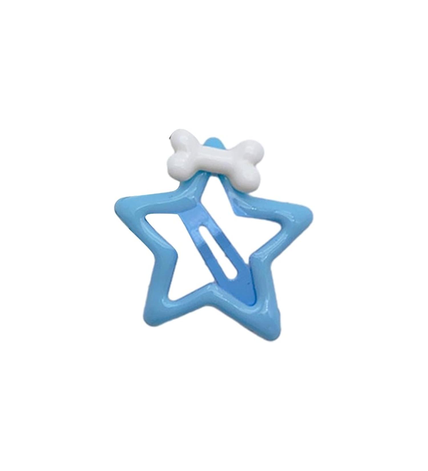 xbiez Pentagrams Hair Clip for Adult Kids Star Barrettes Snap Side Pin for Girl Casual Headdress Cute Hair Styling Accessories Blue - Buy Online on GoSupps.com