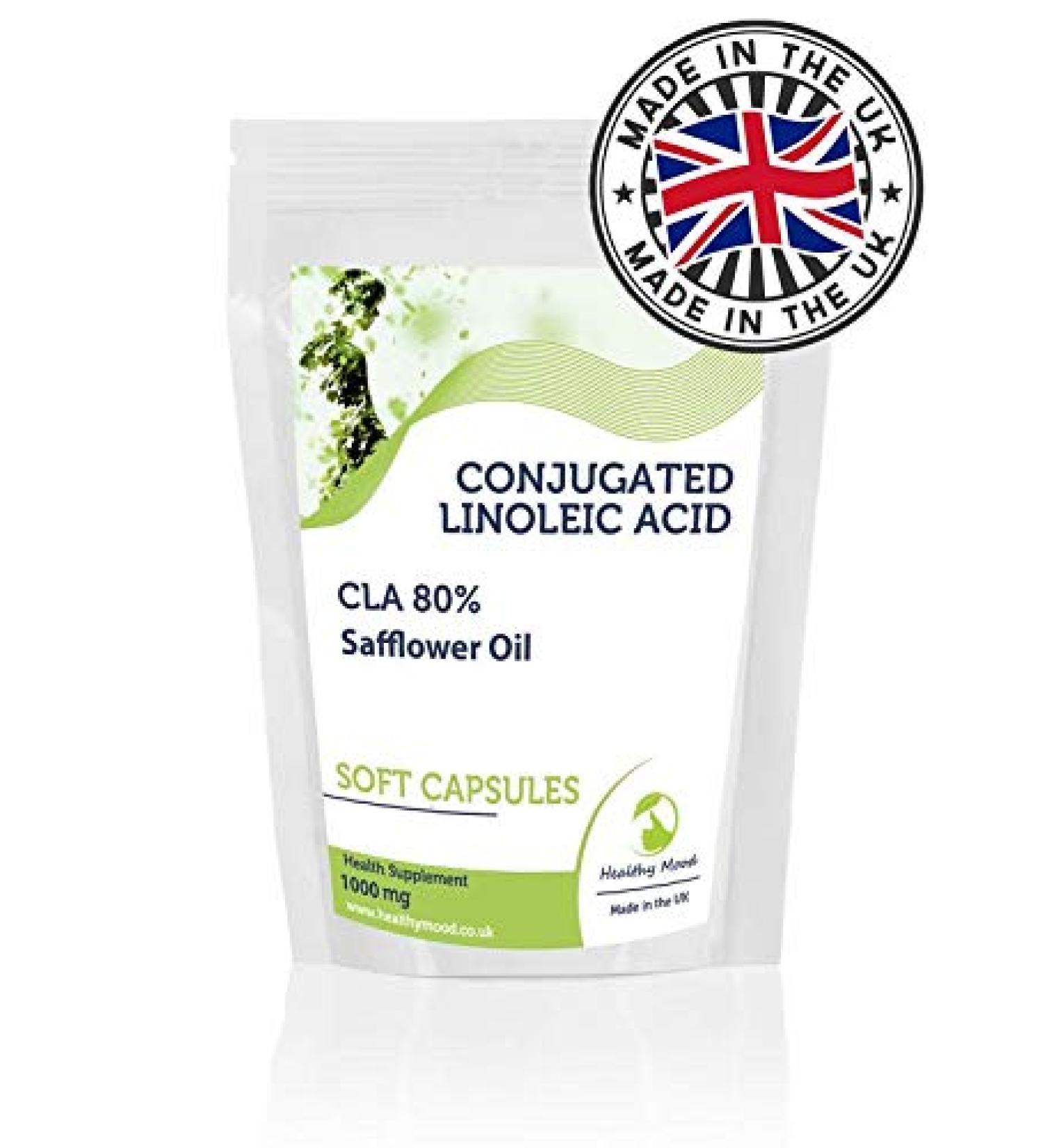 Conjugated Linoleic Acid 1000mg CLA 80% 90 Soft Capsules - Choose Your Packet Size - LetterBox Friendly UK Fast Delivery - Buy Online on GoSupps.com