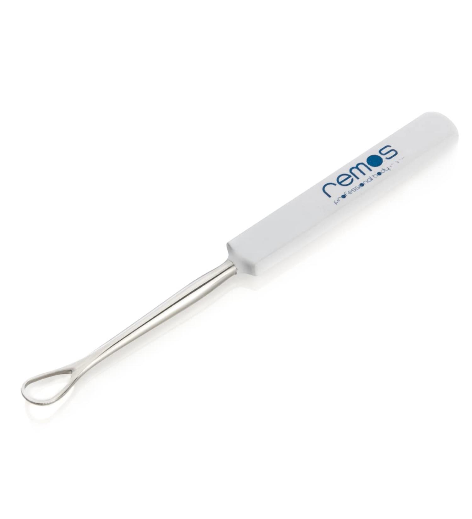 REMOS Stainless Steel Ear Loop & Spoon - Effective Ear Wax Removal Tool (White) | International Shipping Available - Buy Online on GoSupps.com