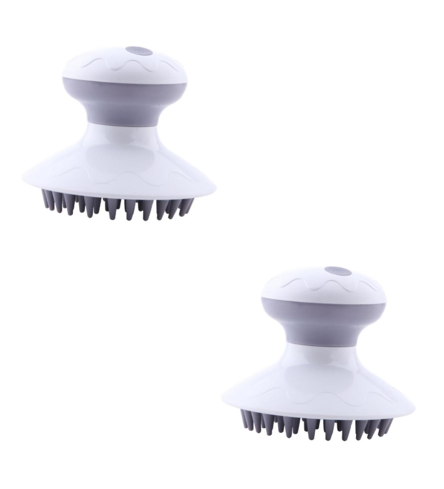 Beaupretty 2-Pack Electric Shampoo Brush - Silicone Scalp Massage Hair Brush for Deep Cleansing & Relaxation - Buy Online on GoSupps.com