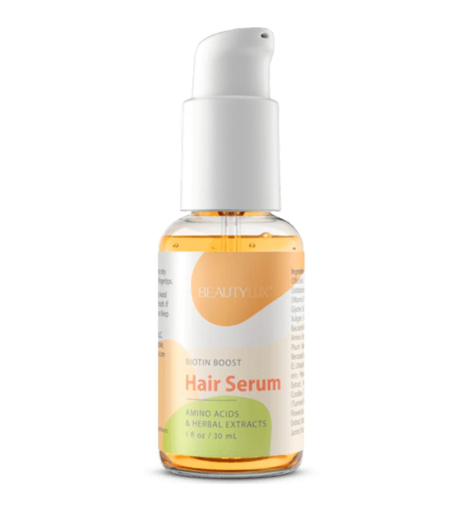 Biotin Hair Boost Serum - Enriched with Amino Acids Vitamin E & Herbal Extracts for Shine & Thickness - 1 oz - Buy Online on GoSupps.com