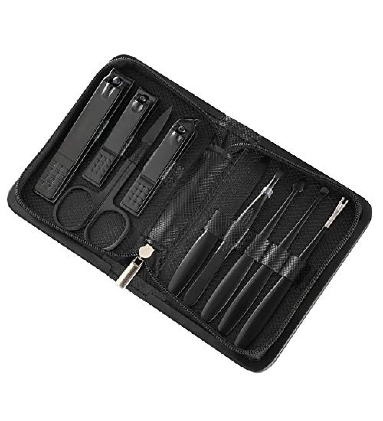 Manicure Set Tools Black Nail Clippers Set Nail Tools Nail Art Tools Clippers Trimmers 9-Piece Stainless Steel Nail Clippers(A) - Buy Online on GoSupps.com