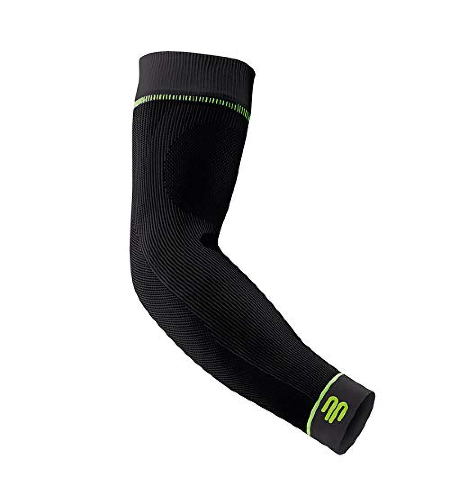 Bauerfeind Sports Compression Arm Sleeves - Large/Long Black (1 Pair) | Gradient Compression for Improved Oxygen and Blood Circulation - Buy Online on GoSupps.com