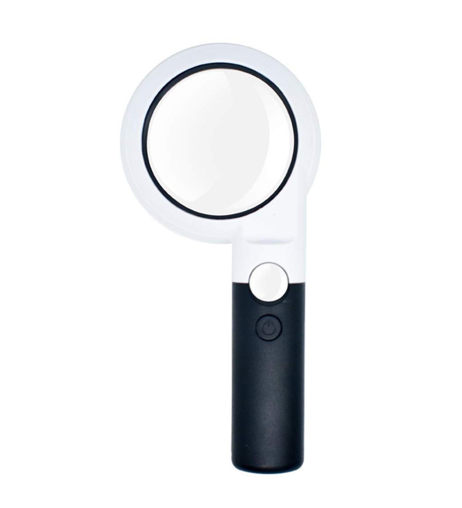 Handheld Magnifying Glass Double-Layer Magnifying Glass Reading Newspaper Magnifying Glass Visual Aid with 5X20X Magnifying Glass for The Elderly with Children Reading with Led Good Times - Buy Online on GoSupps.com