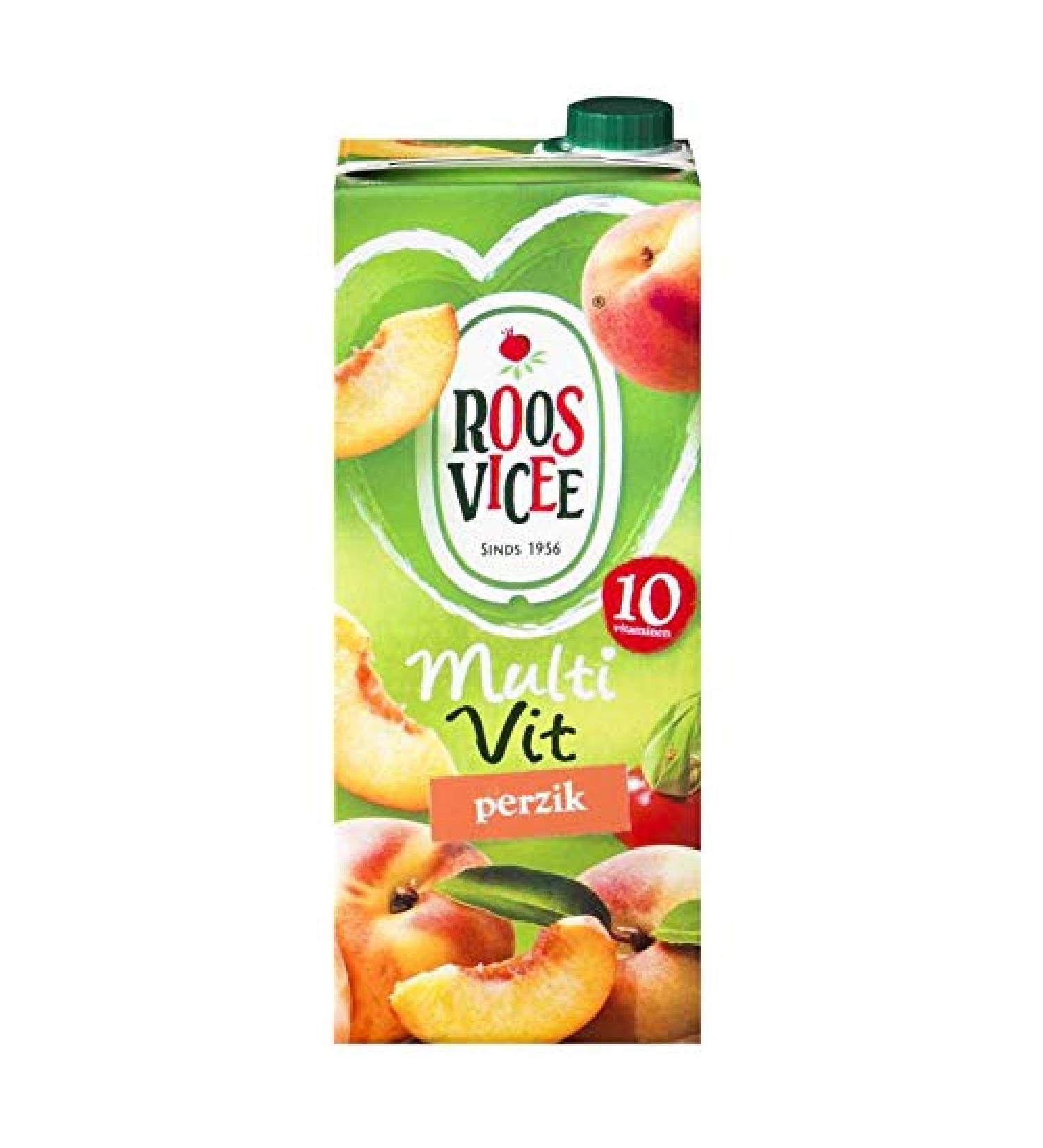 Roosvicee Roosvicee Multivit peach fruit drink 1.5 l