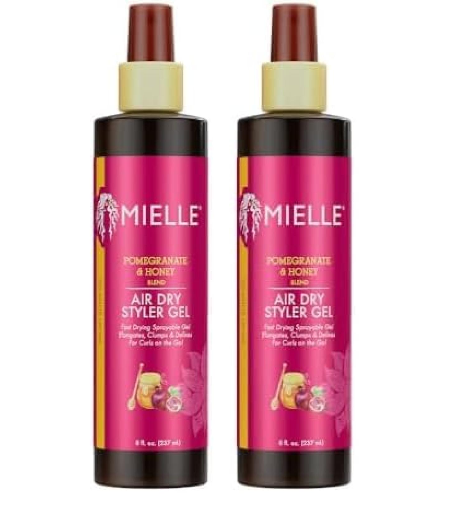Mielle Organics Styler Gel - Pomegranate - Pack of 2 - 8 Fl Oz.
