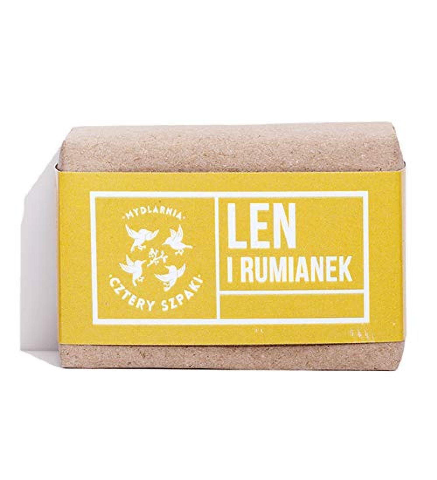 Four Starlings Soap Makers Flax and Chamomile Delicate Natural Eco Bar Soap 110g