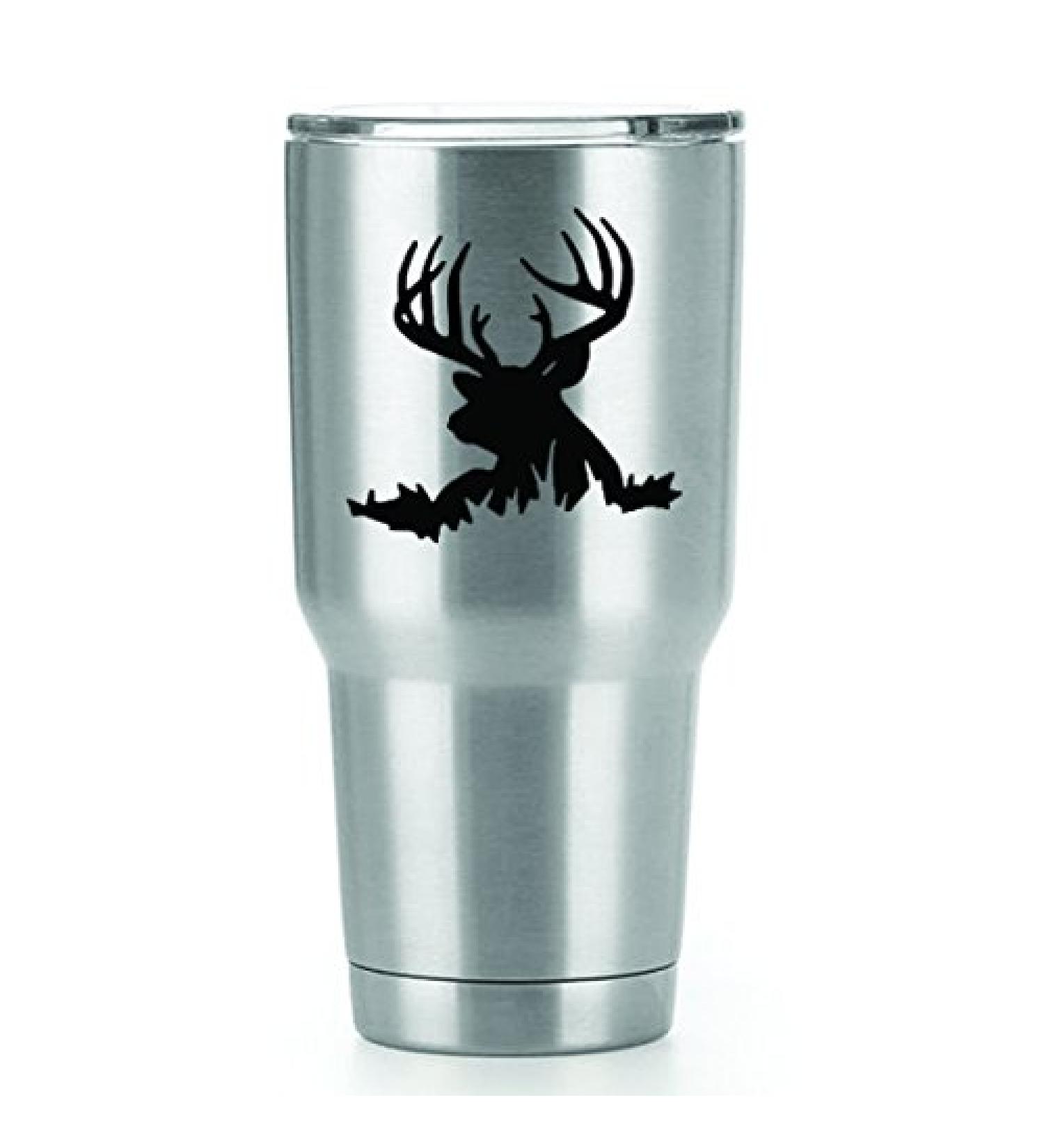 Deer Buck Laying Vinyl Decals Stickers (2 Pack!!!) | Tumbler and Insulated Cups | Decals Only! Cup not Included! | 2-3 X 3 inch Black Decals | KCD1264 - Buy Online on GoSupps.com