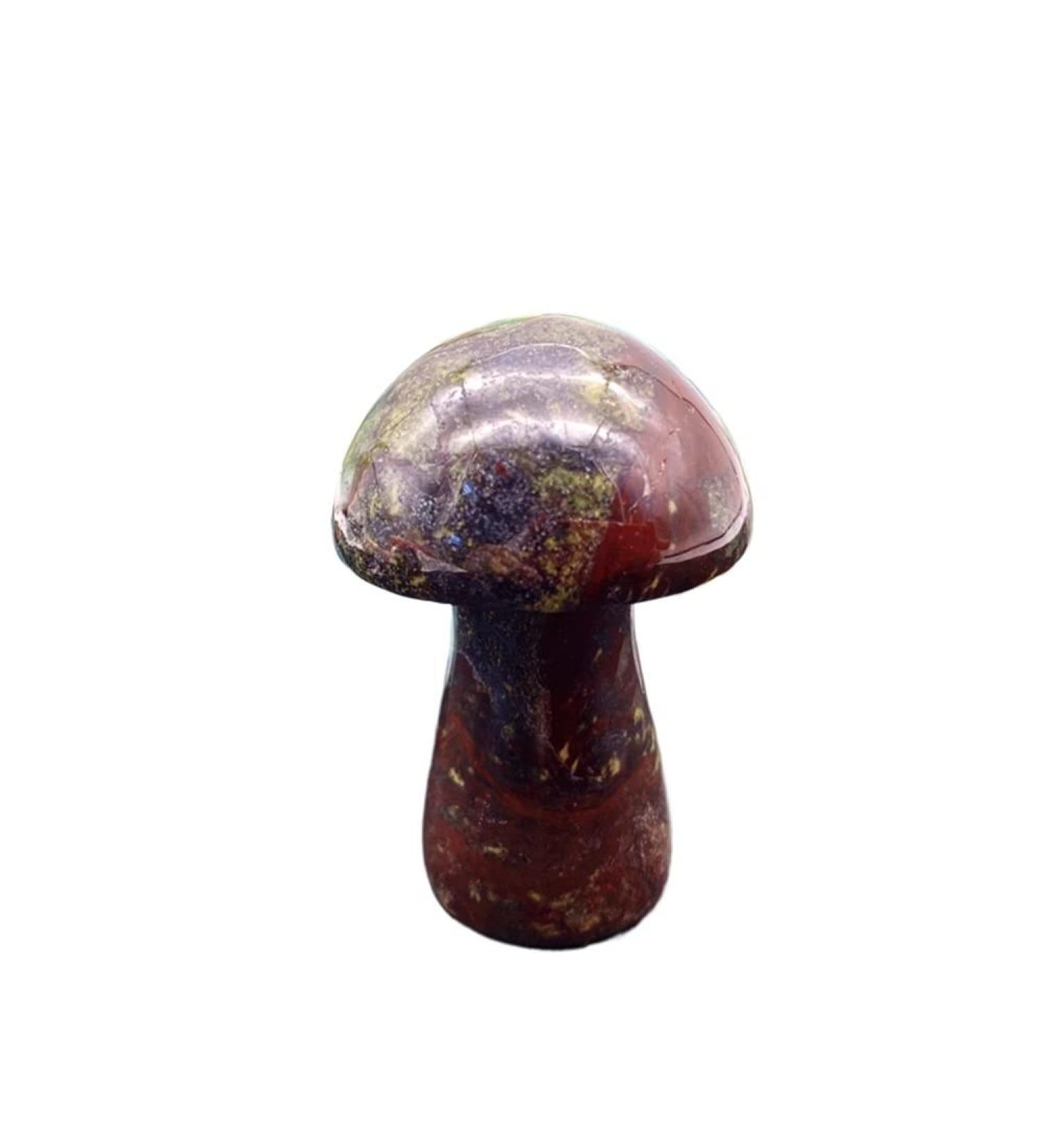 1-Pack Natural Large Green Pink Crystal Mushroom Polished Stones Beautiful Crystal Natural Luster (Color : Africa Blood Stone) - Buy Online on GoSupps.com