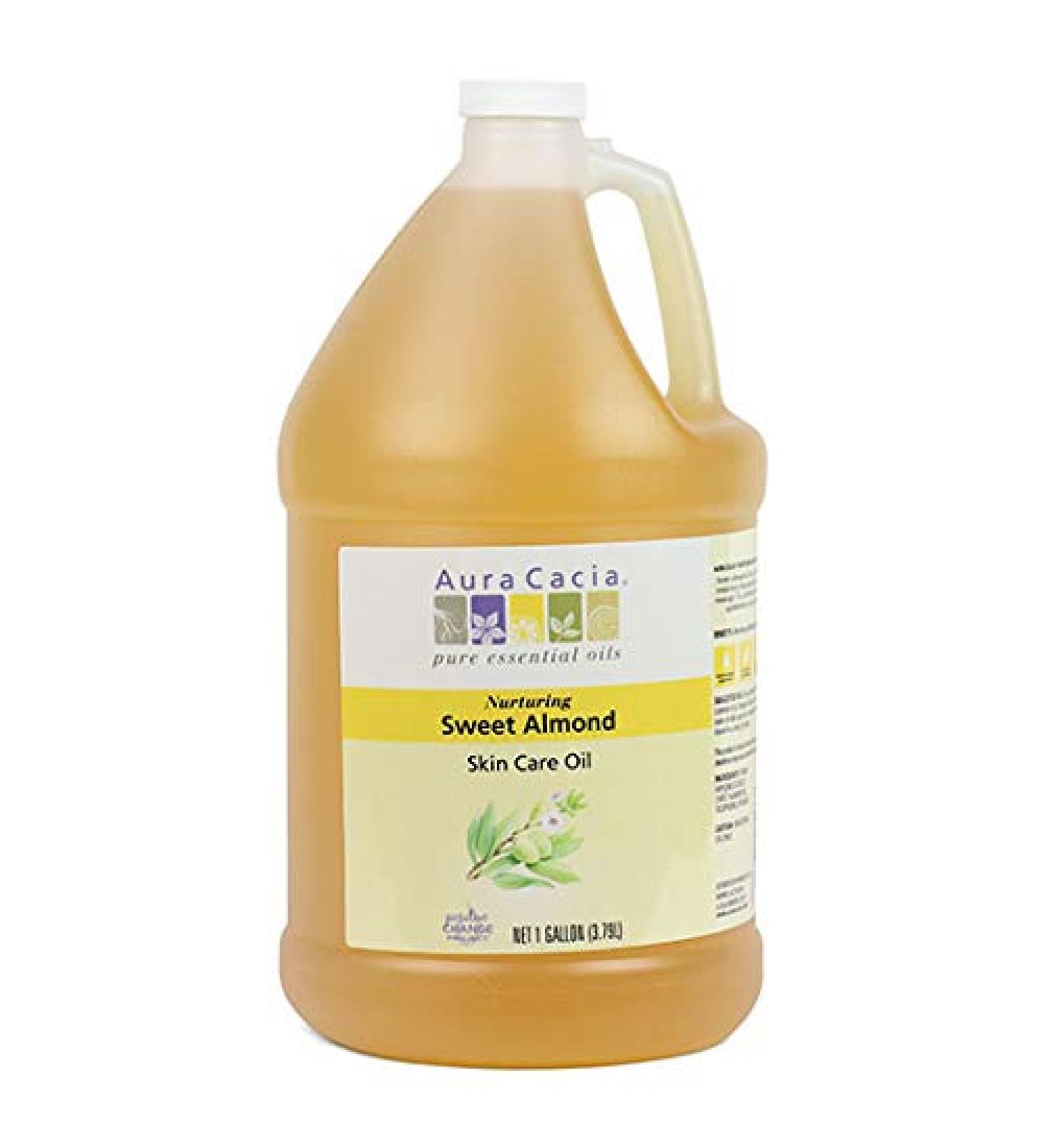 Aura Cacia Sweet Almond Skin Care Oil - GC/MS Tested Purity | 3.79L (128 fl. oz.) | International Shipping Available - Buy Online on GoSupps.com