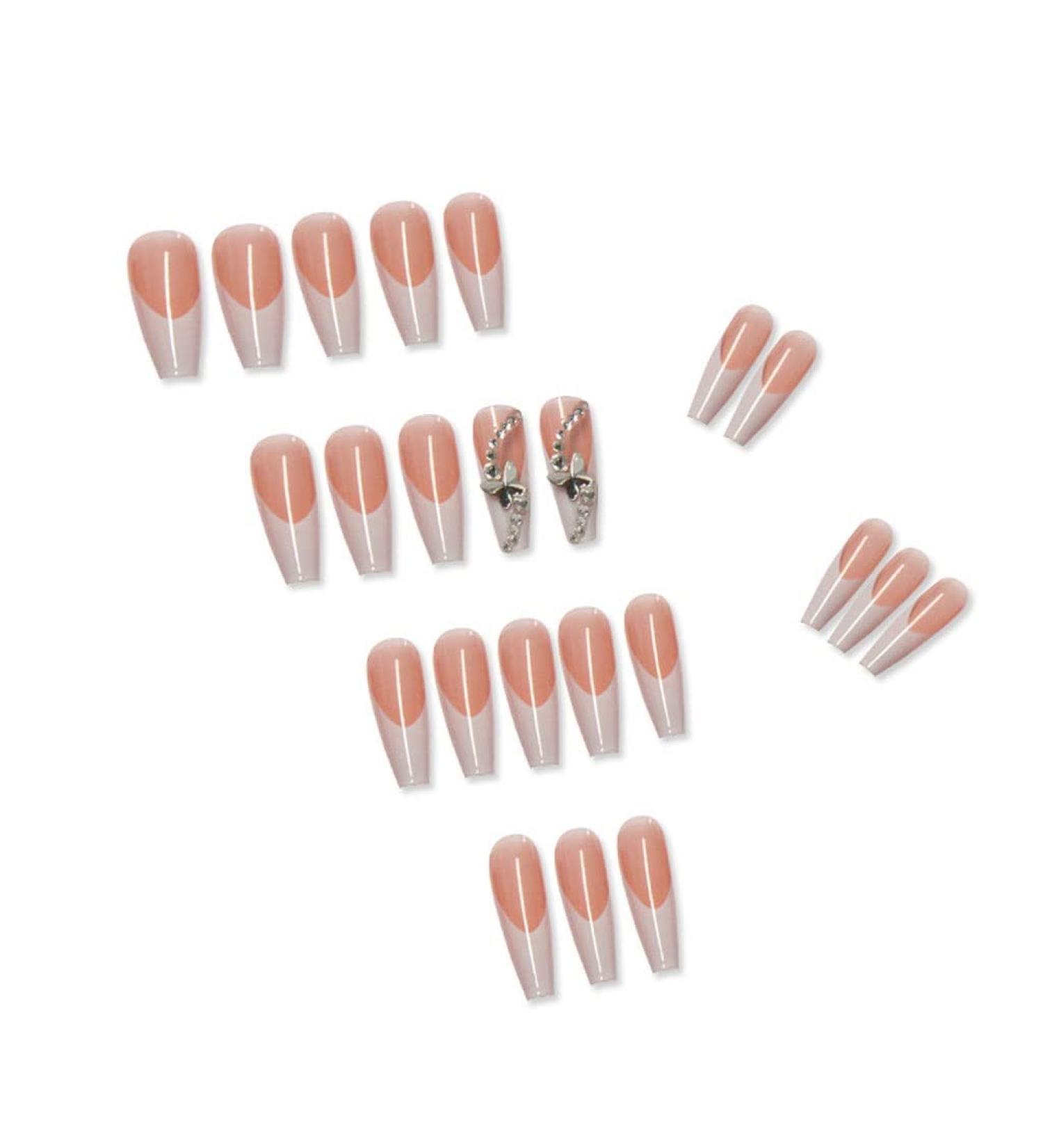 Press on Nails 3 Sets Butterfly Diamond Artificail Nails French Nail Stickers Press-on Decorated Nails for Women Girls (Color : Butterfly Fluttering) (Color : Butterfly Fluttering) (Butterfly Flutte - Buy Online on GoSupps.com