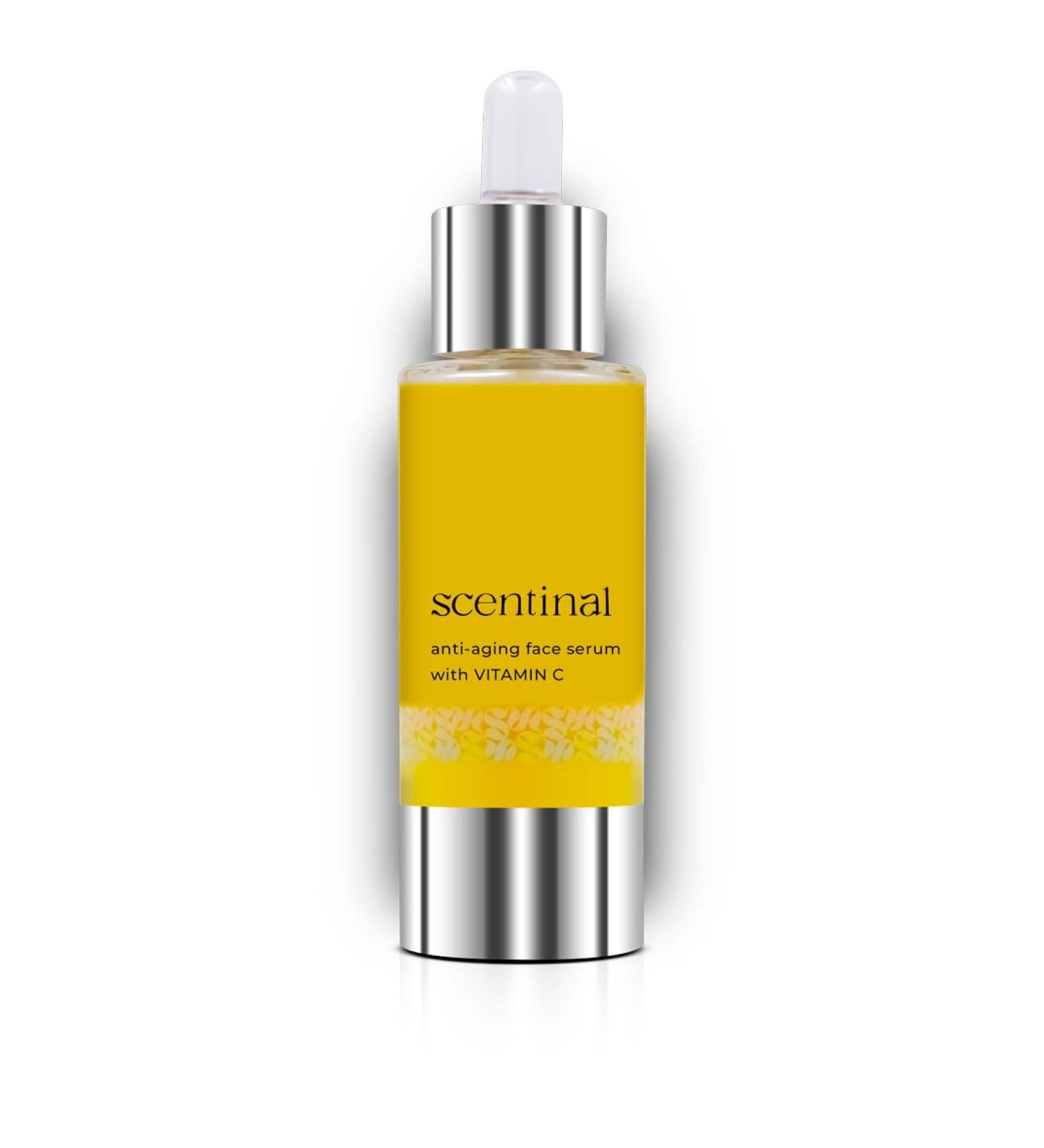 Scentinal Anti-Aging Face Serum with Vitamin C - Rejuvenate & Nourish Your Skin Naturally | 30 ml/1 Oz - International Shipping Available - Buy Online on GoSupps.com