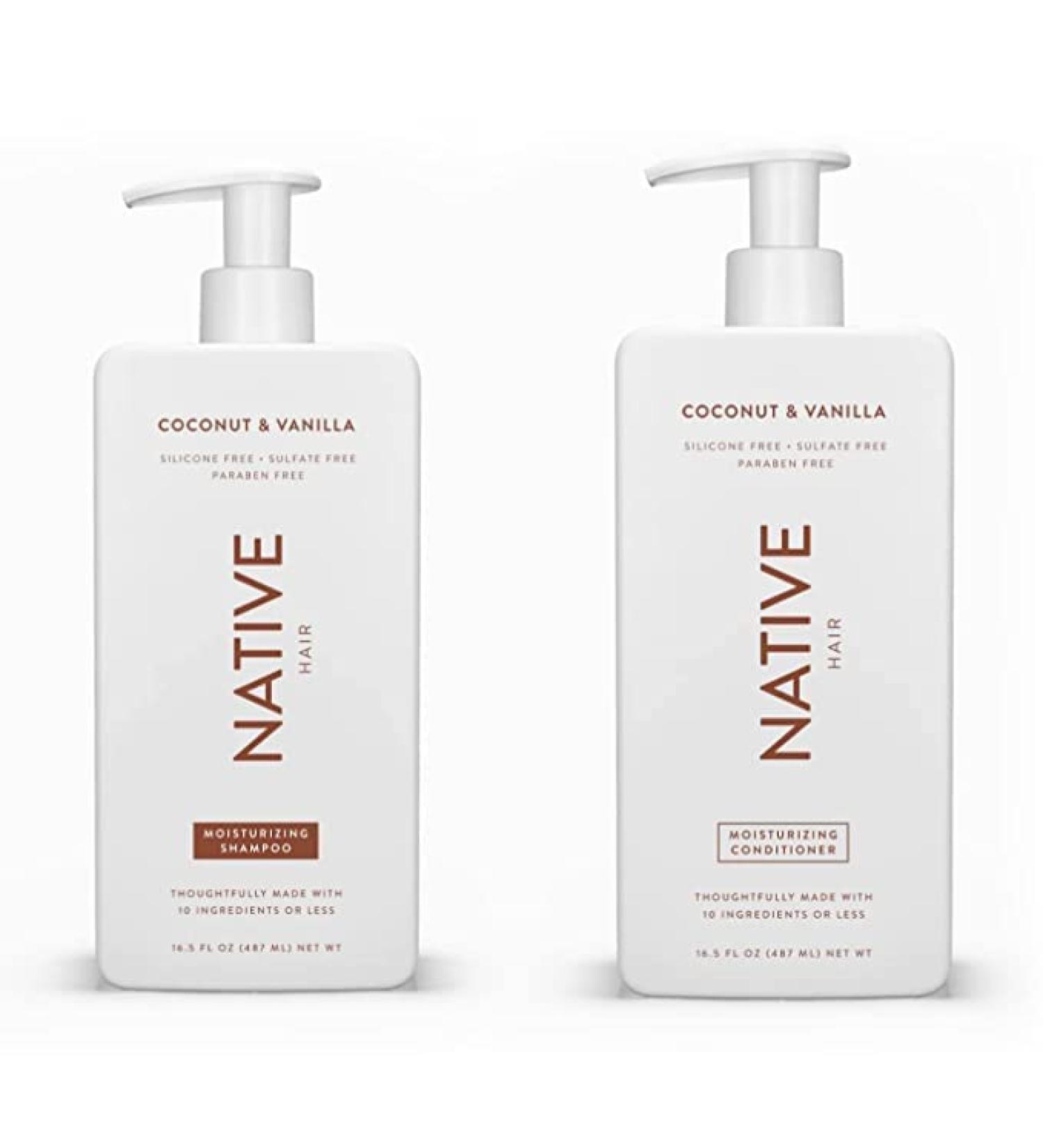 Nourishing Coconut & Vanilla Shampoo and Conditioner Set | Sulfate, Paraben, and Dye Free | 16.5 oz | Naturally Derived Ingredients - Buy Online on GoSupps.com