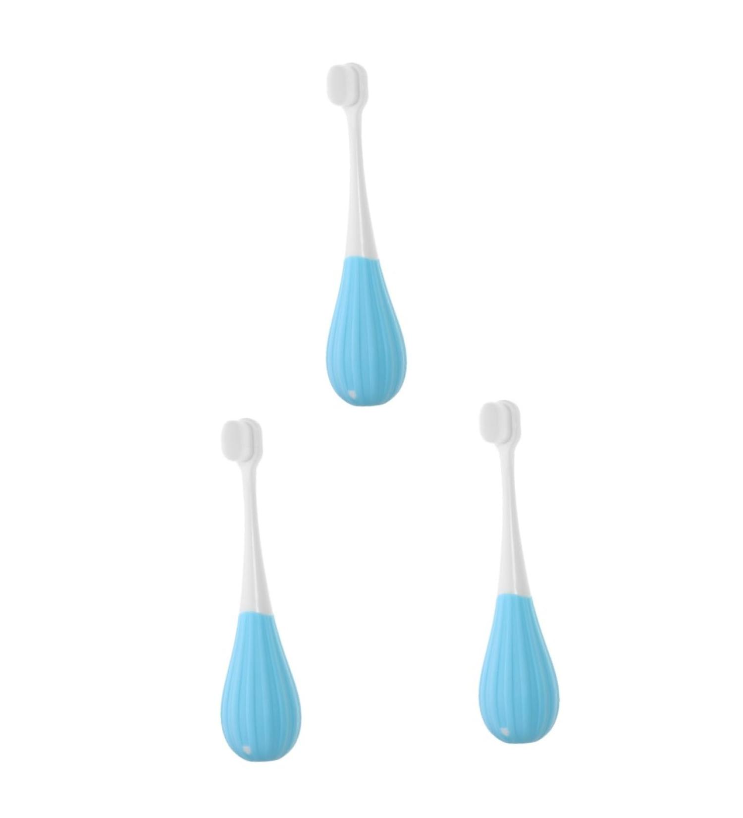 Buy Minkissy 3-Piece Children's Toothbrush Set Cute Blue Toddler Brushes in Bulk | Perfect for Kids Oral Care - Buy Online on GoSupps.com