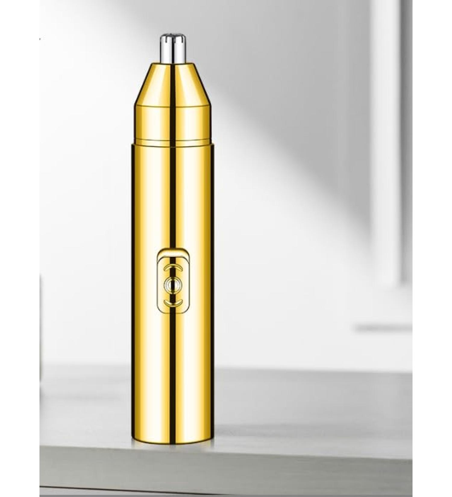 Buy Professional USB Rechargeable Ear and Nose Hair Trimmer - IPX7 Waterproof Painless Easy to Clean | Gold Edition - Buy Online on GoSupps.com
