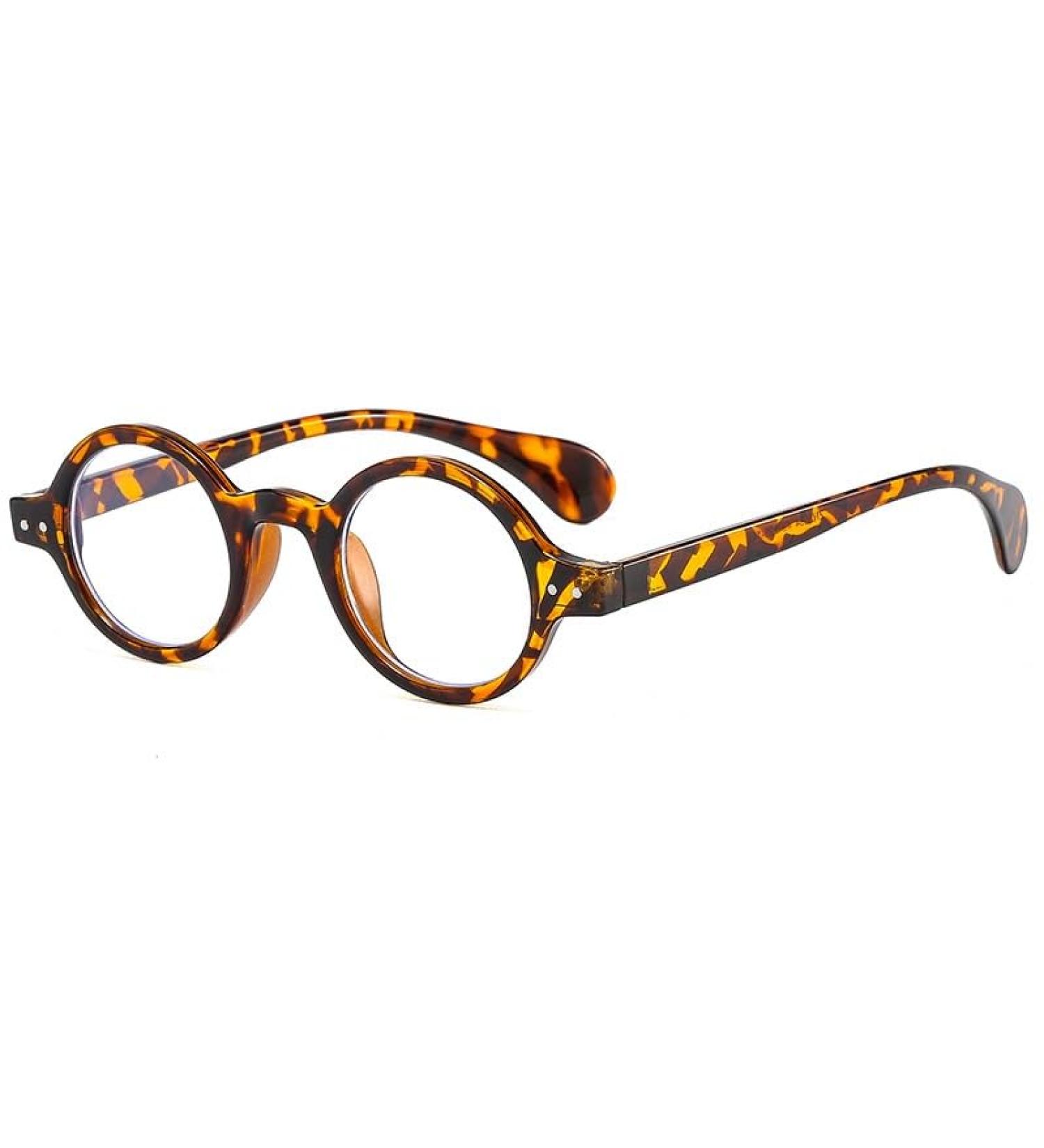 Fuqinqingoz Retro Blue Light Blocking HD Reading Glasses - Small Round Glare-Free Bean-Curd Color +300 Magnification - Buy Online on GoSupps.com