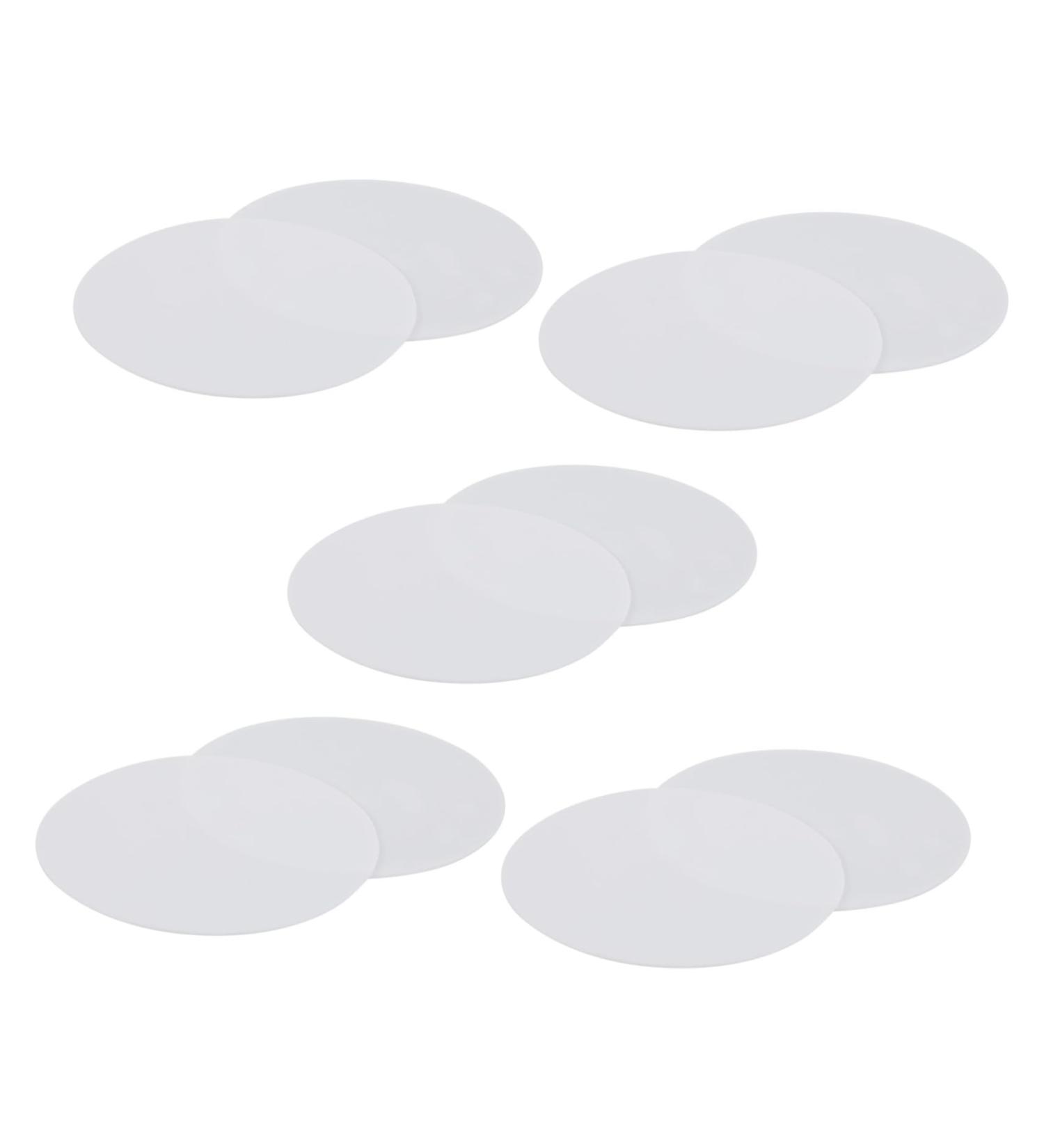 10pcs Nail Polish Palette Set - Round Cosmetic Mixing Tools for Manicure & Nail Art Display | White 9.5x9.5x0.1CM - Buy Online on GoSupps.com