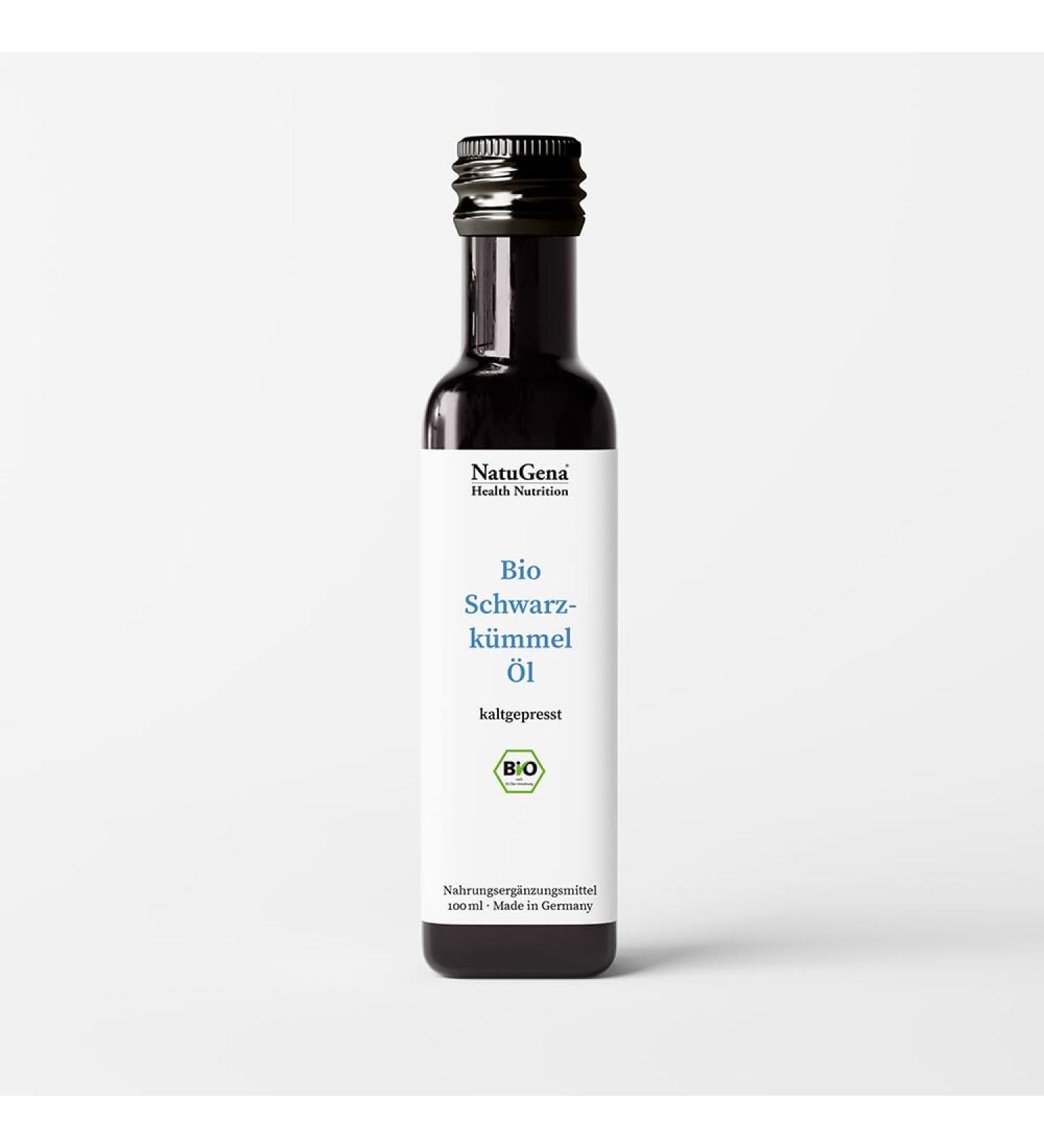 Nautugena organic black cumin oil/ gently cold-pressed oil in organic quality from the seeds of the Nigella sativa plant/ 100ml (20-day pack)