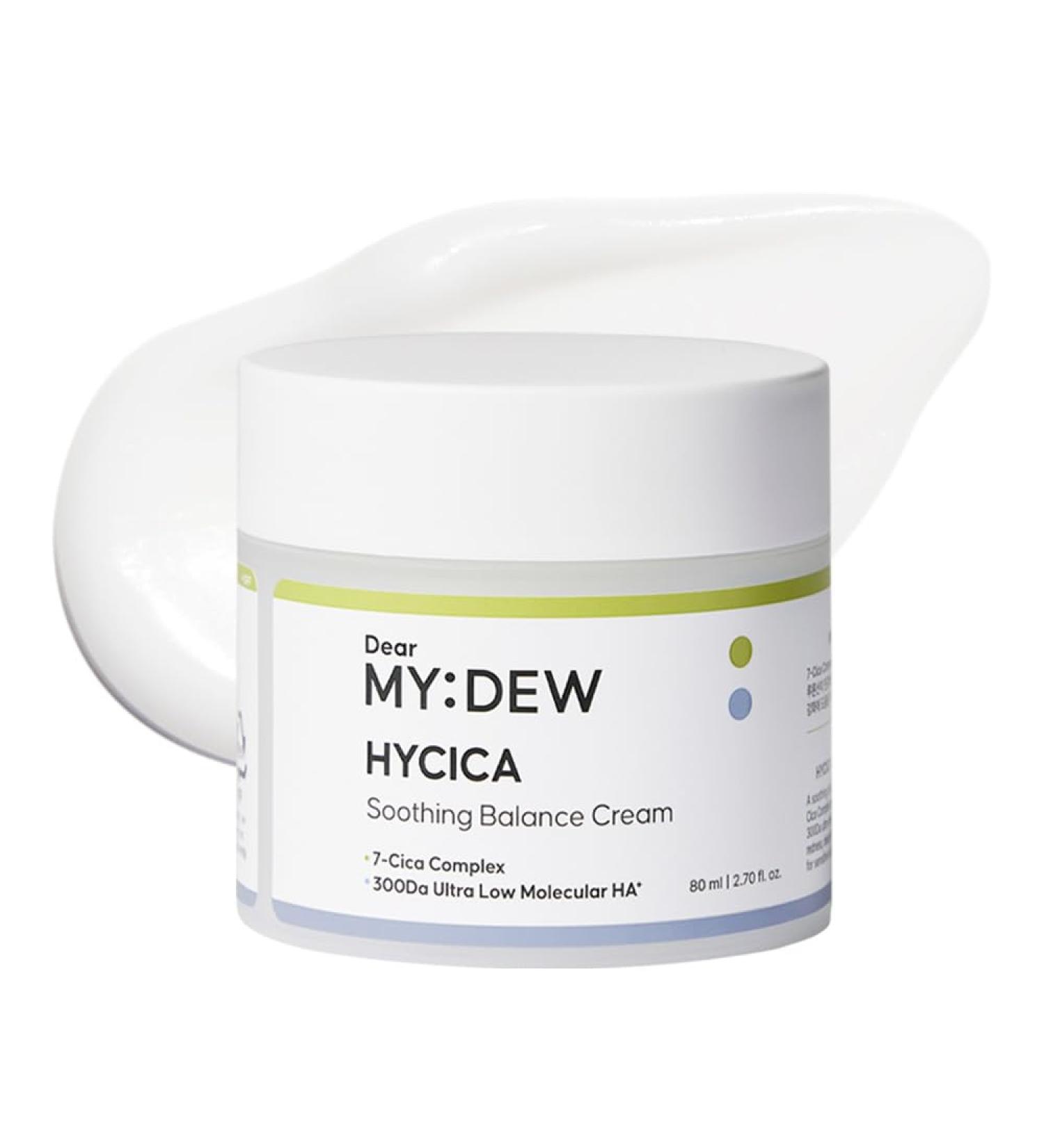DearMYDEW HYCICA Soothing Balance Cream Moisturizer | Calming Hydration Barrier Care for Sensitive Skin Centella Ultra-Low Molecular Hyaluronic Acid Vegan Fragrance-Free Korean Skincare 2.70 fl oz - Buy Online on GoSupps.com