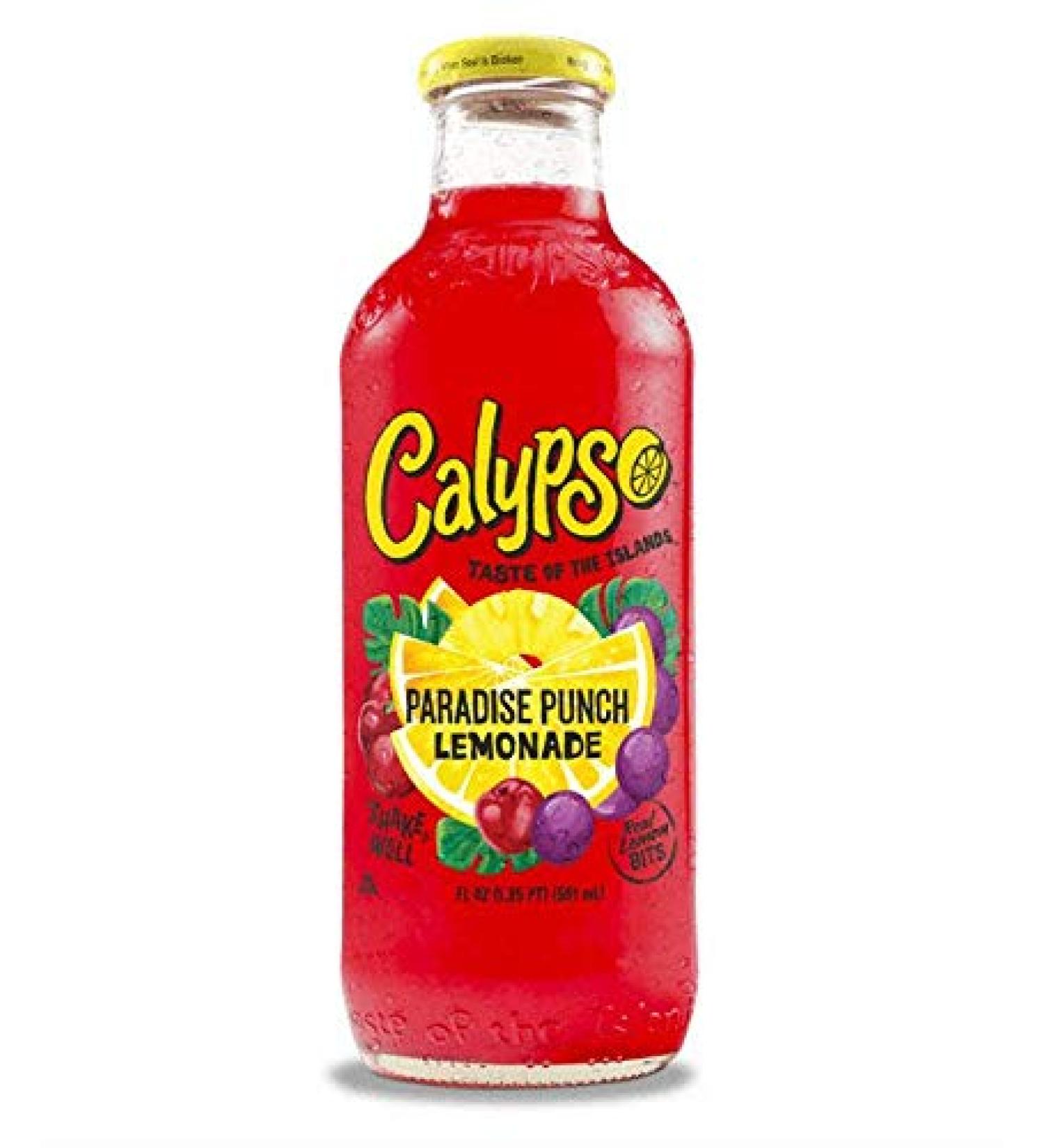 Calypso Lemonades 16oz Glass Bottles 6 Pack - Paradise Punch Flavor - Buy Online on GoSupps.com