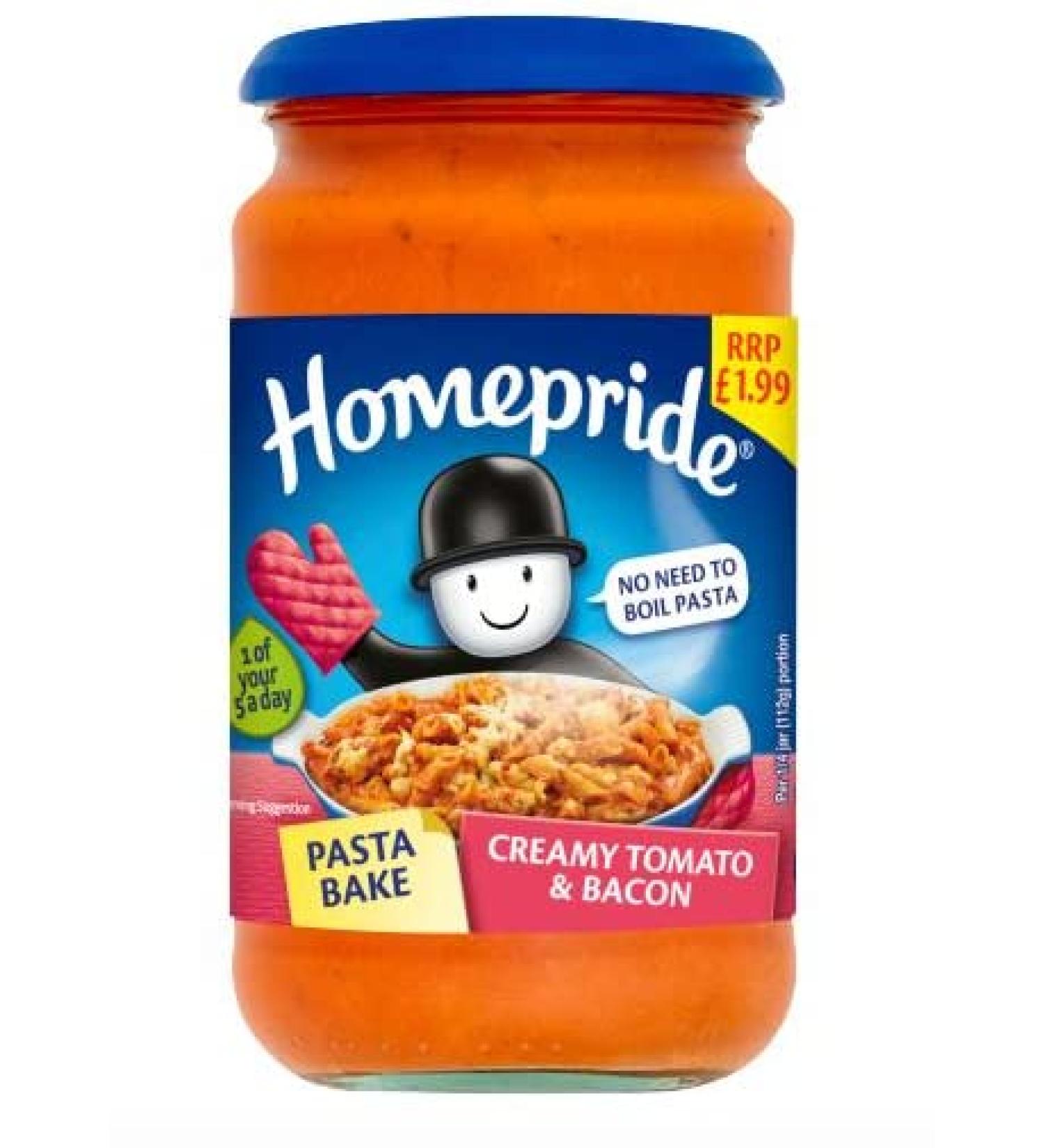 Homepride Pasta Bake Creamy Tomato & Bacon 6 X 450g (Price Marked)