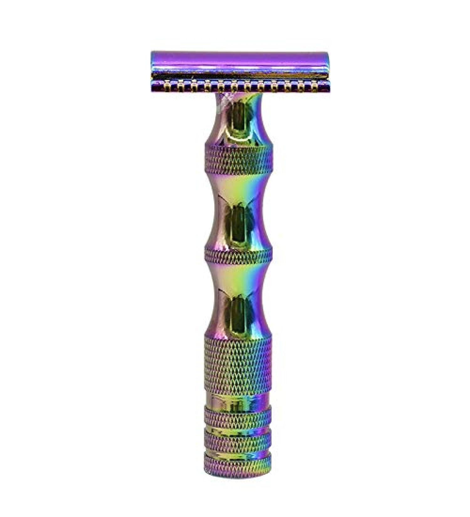 Panysilio Rotatable Double Edge Shaving Knife - Classic Men's Manual Hair Removal Razor - Colorful & Efficient Shaving Tool - Buy Online on GoSupps.com