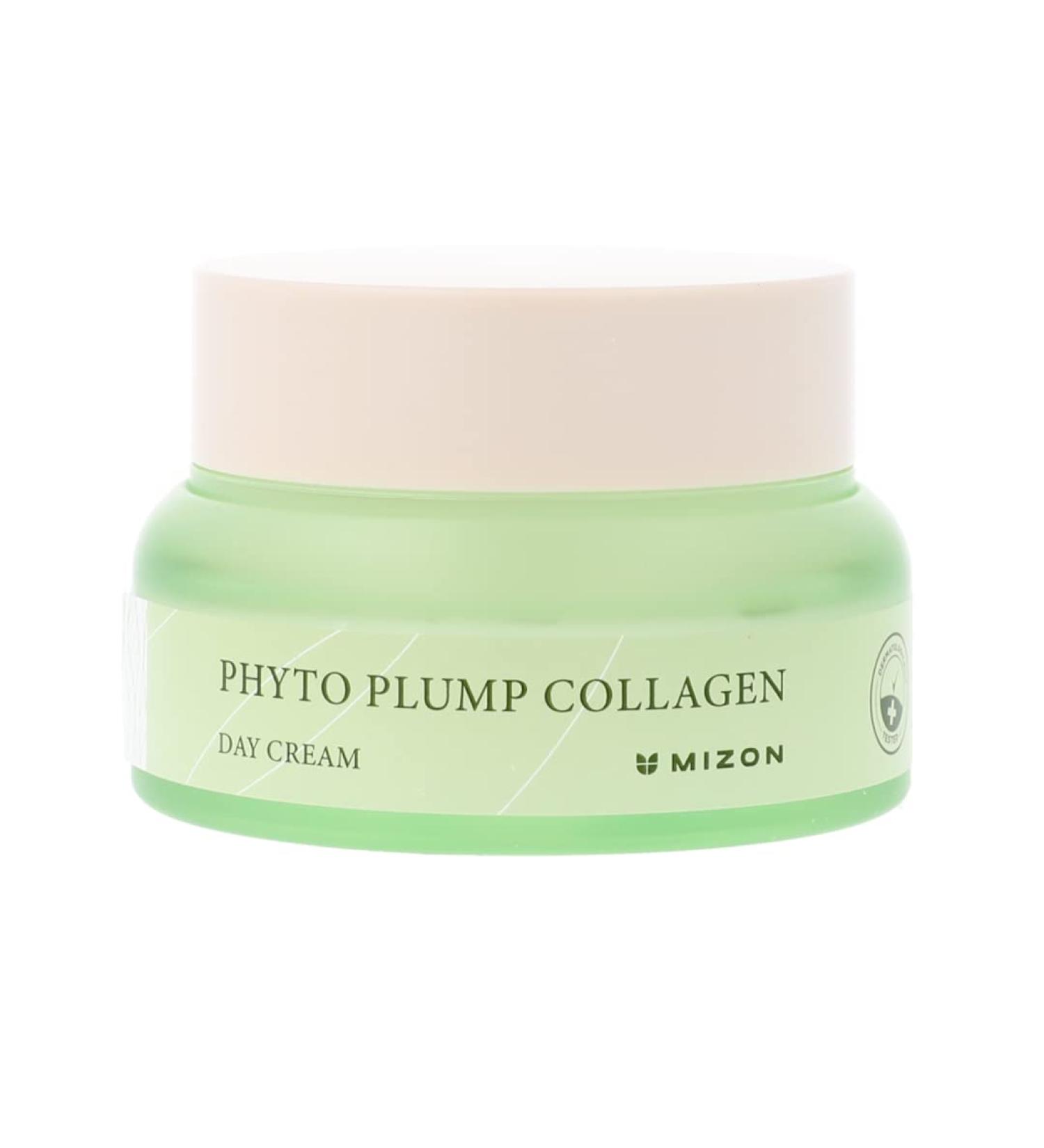 MIZON Phyto Plump Collagen Day Cream - 85% Plant Collagen Anti-Wrinkle Hydrating Vegan Formula (50ml) - Best Natural Skincare for Elasticity - Buy Online on GoSupps.com
