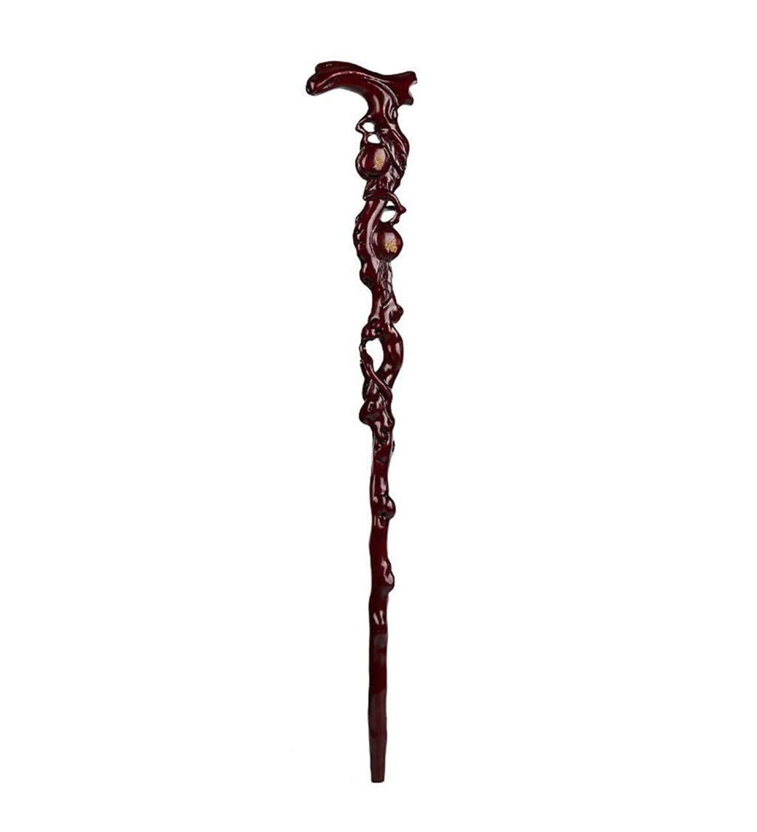 Crutch Wooden Pear Wood Iron Pear Engravable Head Handle Walking Stick High-End Walking Suitable Gift for The Elderly 90cm crutch-11.19 Journey - Buy Online on GoSupps.com